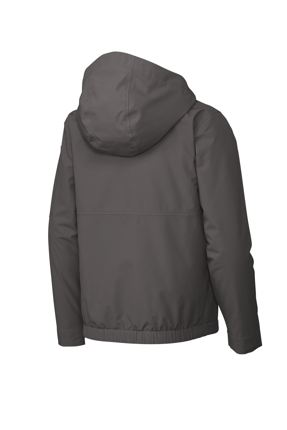 Rear View of Graphite Sport-Tek Youth Waterproof Insulated Jacket YST56