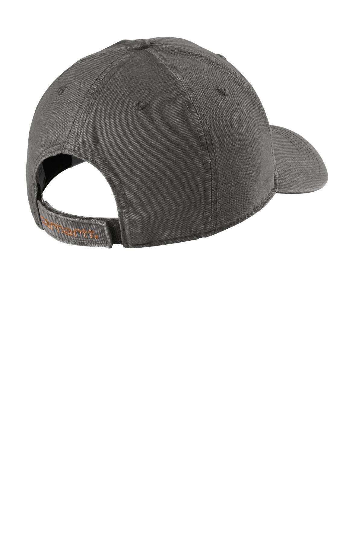 Rear View of Gravel Carhartt Cotton Canvas Cap CT103938