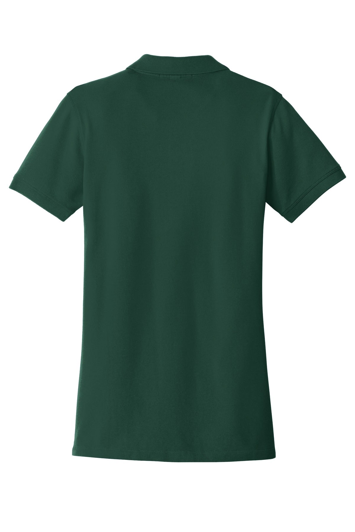 Rear View of Green Glen Port Authority Women's EZCotton Polo. LK8000