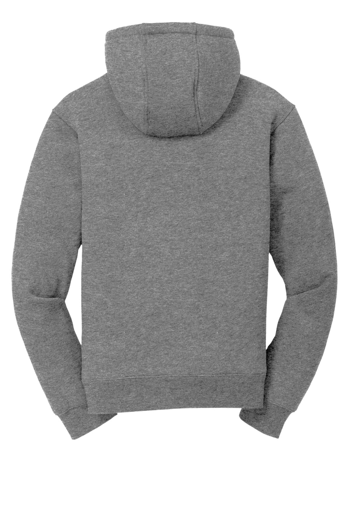 Rear View of Grey CornerStone Heavyweight Sherpa-Lined Hooded Fleece Jacket. CS625