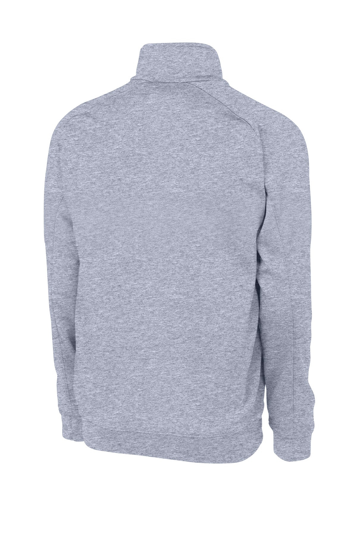Rear View of Grey Heather Sport-Tek Tech Fleece 1/4-Zip Pullover. F247