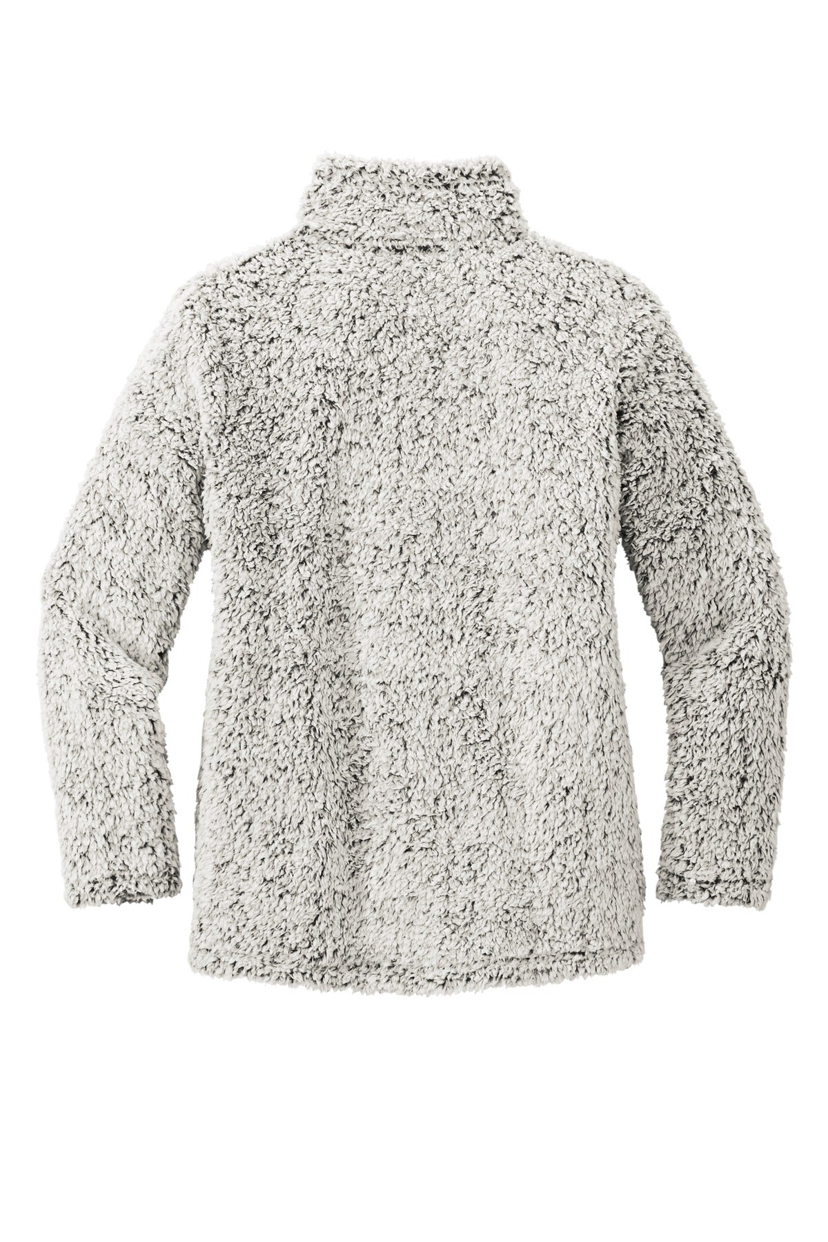 Rear View of Grey Hthr Port Authority Women's Cozy 1/4-Zip Fleece L130