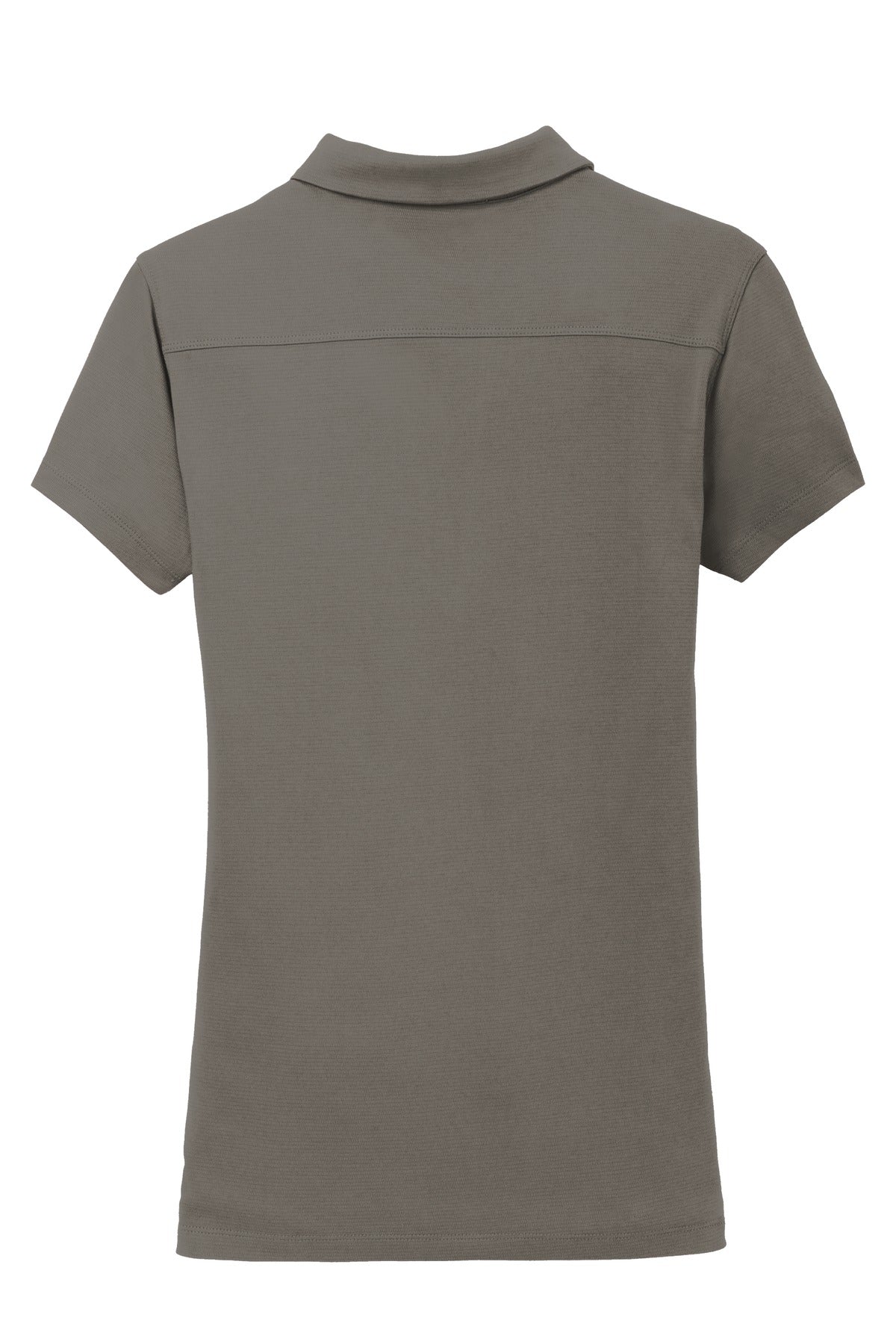 Rear View of Grey Smoke Port Authority Women's Rapid Dry Mesh Polo. L573