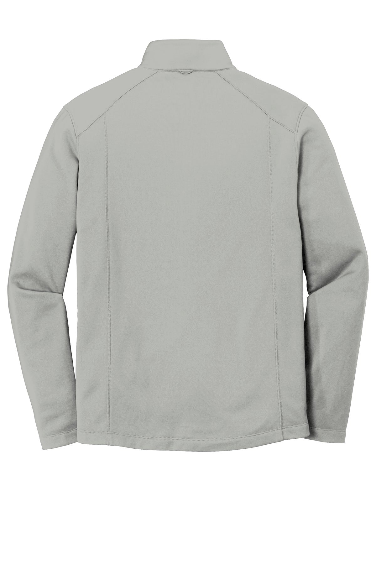 Rear View of Gusty Grey Port Authority Collective Smooth Fleece Jacket. F904