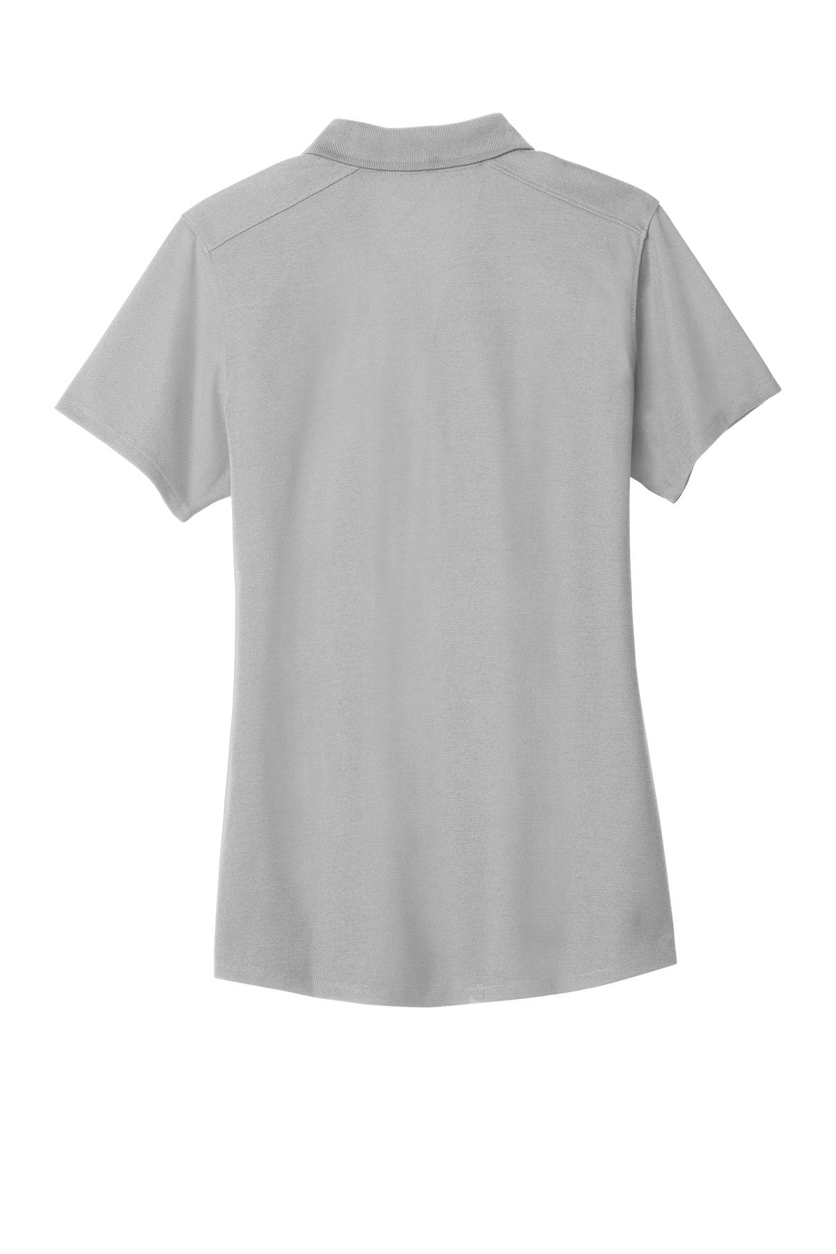 Rear View of Gusty Grey Port Authority Women's EZPerformance Pique Polo. LK600