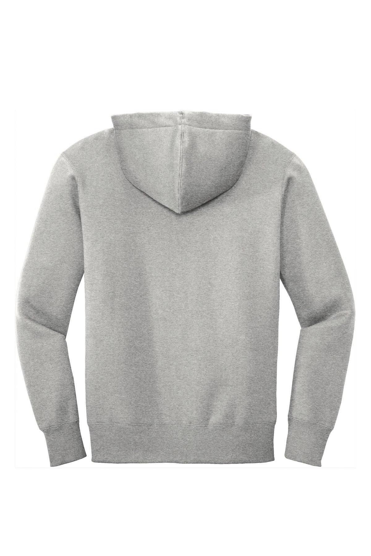 Rear View of He Steel District Perfect Weight Fleece Full-Zip Hoodie DT1103