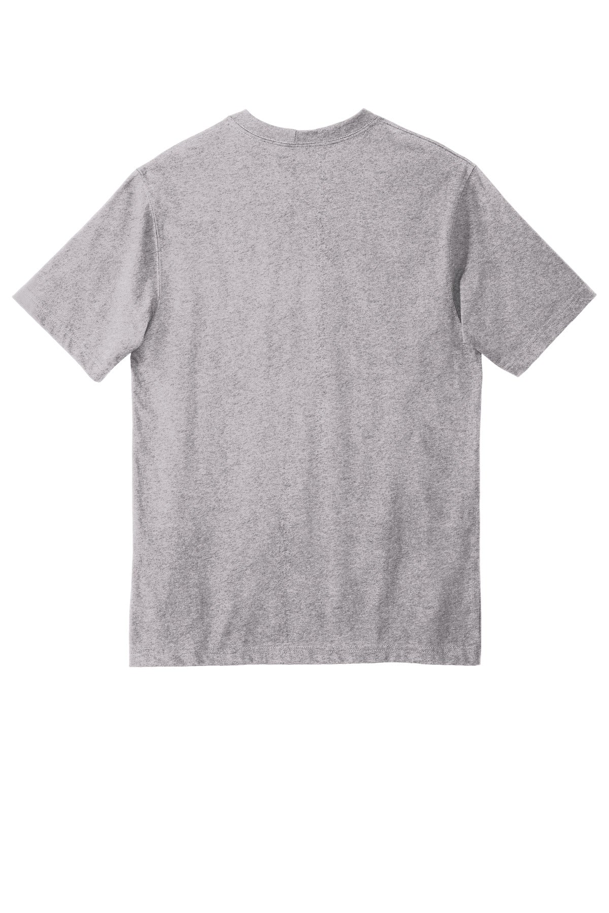 Rear View of Heather Grey Carhartt Tall Workwear Pocket Short Sleeve T-Shirt. CTTK87