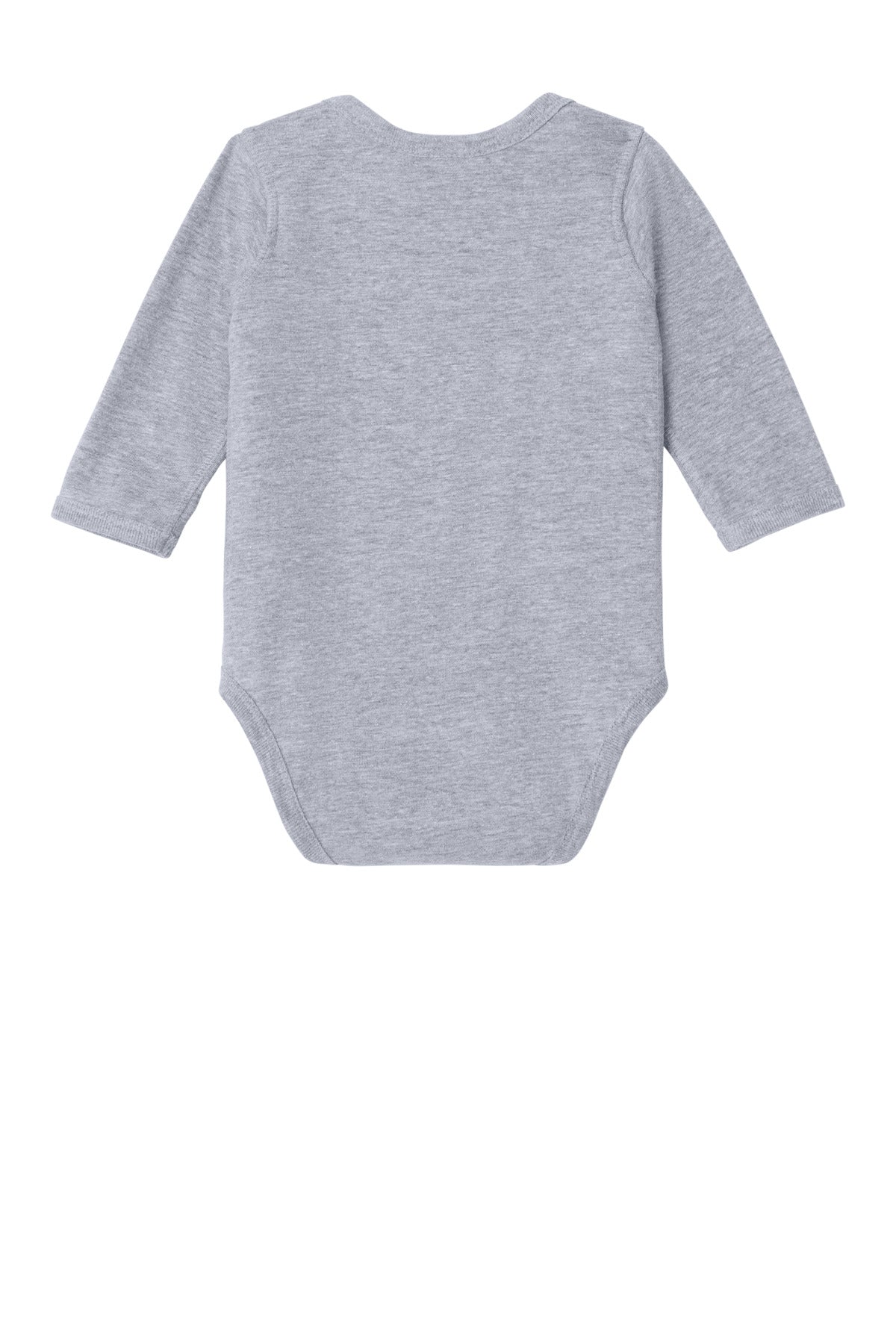 Rear View of Heather Rabbit Skins Infant Long Sleeve Jersey Bodysuit RS4421