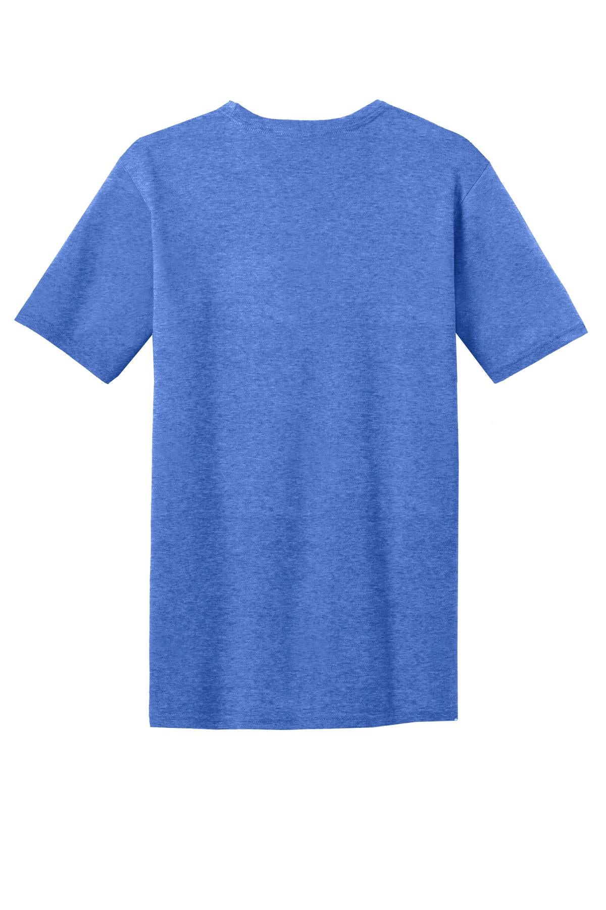 Rear View of Hthr Royal District Very Important Tee with Pocket. DT6000P