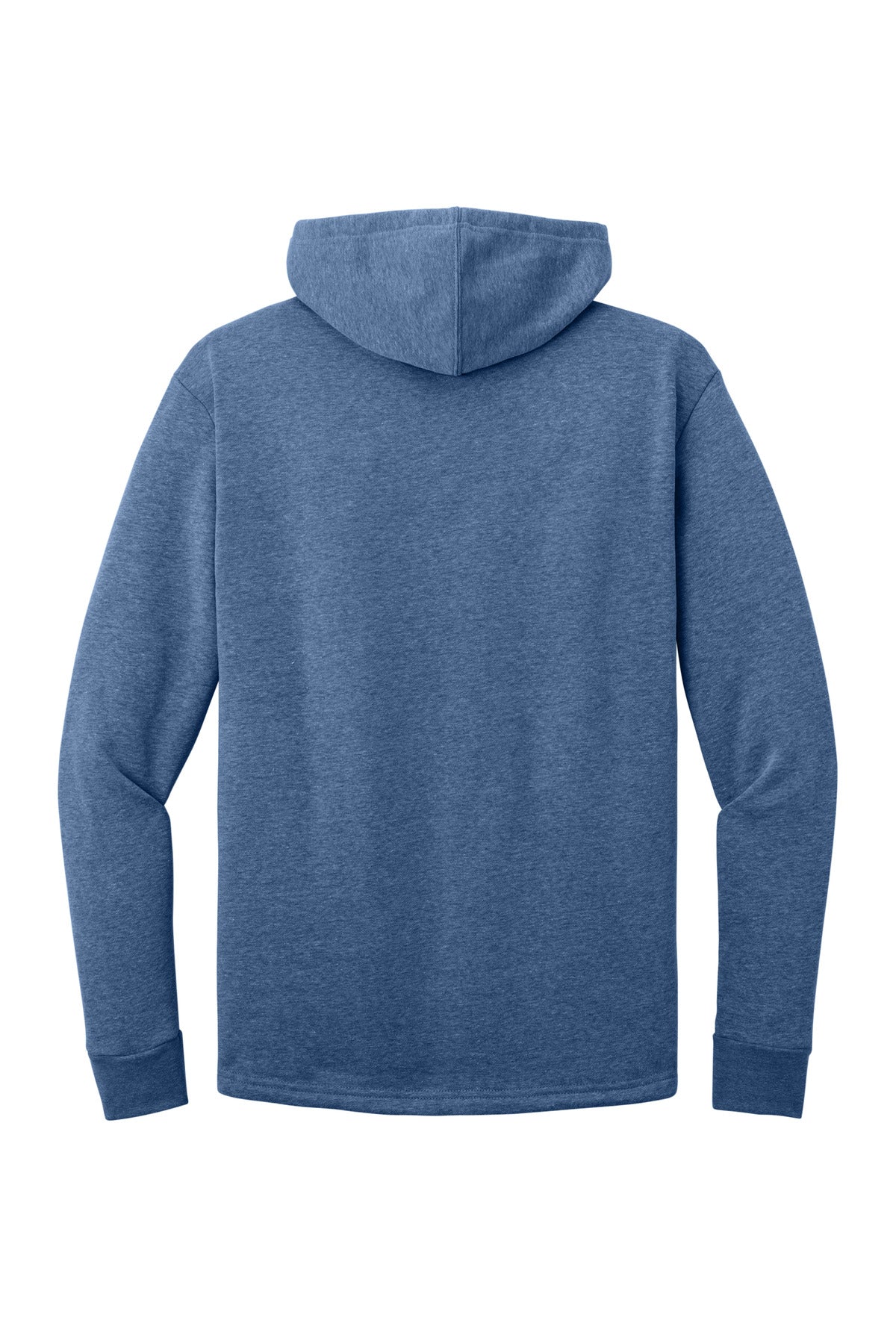 Rear View of HthrBayBlu Next Level Apparel Adult Malibu Pullover Hoodie. NL9300