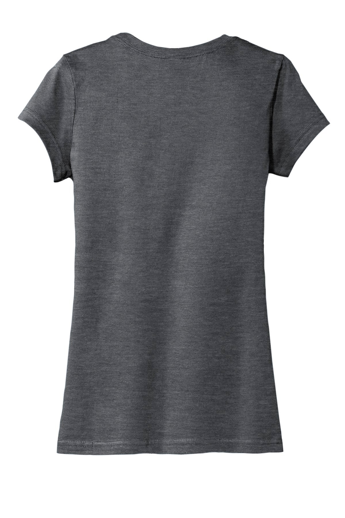 Rear View of Hthrd Charcoal District Women's Fitted Very Important Tee . DT6001