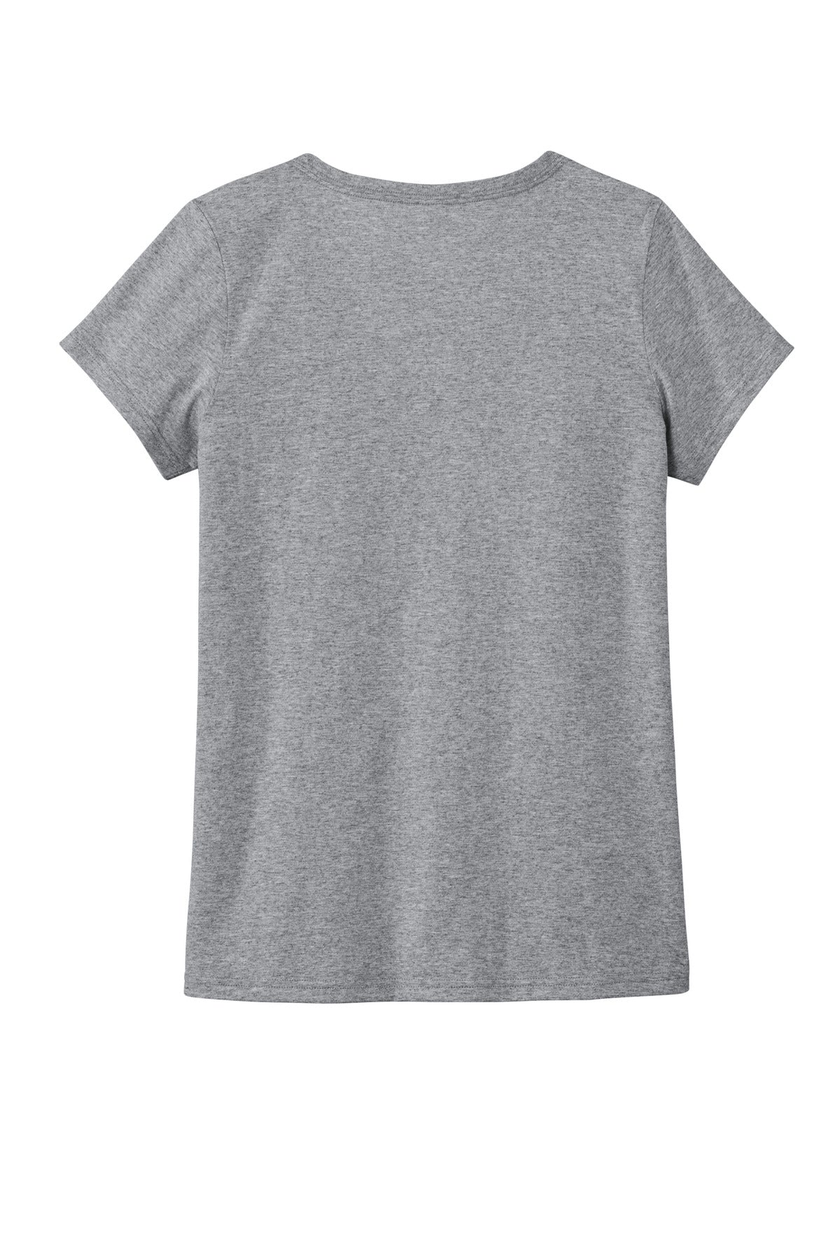 Rear View of HthrGrey District Women's The Concert Tee V-Neck DT5002