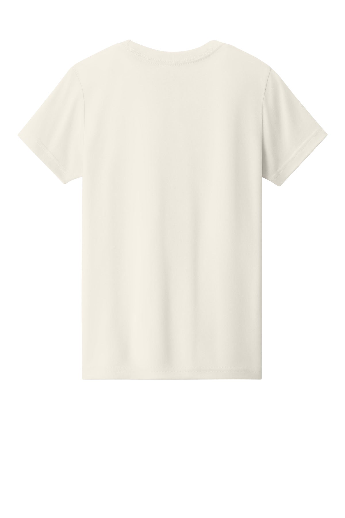 Rear View of HtrNatural BELLA+CANVAS Youth Heather CVC Tee BC3001YCVC