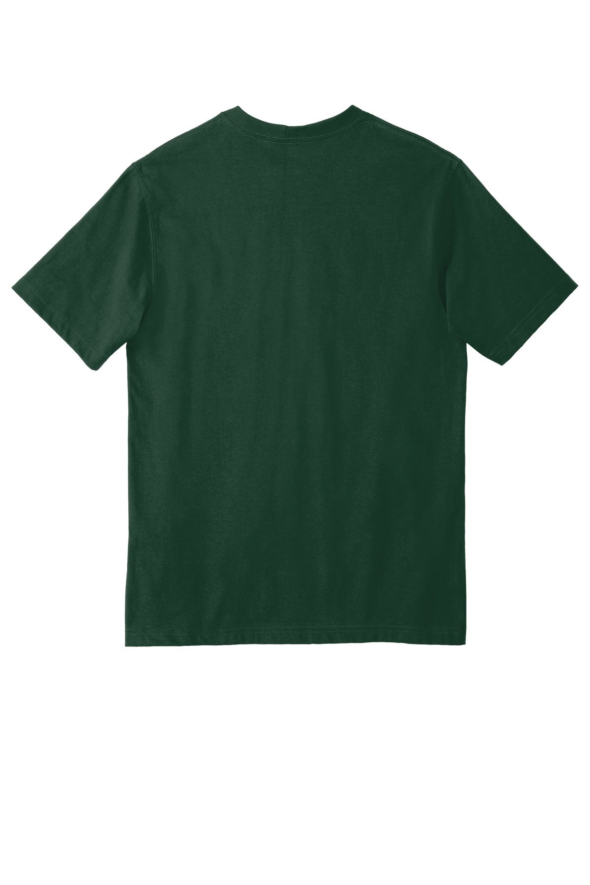 Rear View of Hunter Green Carhartt Tall Workwear Pocket Short Sleeve T-Shirt. CTTK87