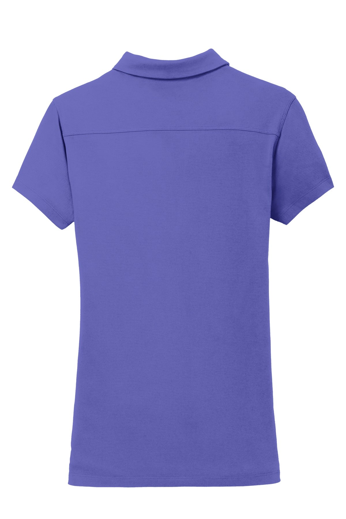 Rear View of Iris Blue Port Authority Women's Rapid Dry Mesh Polo. L573