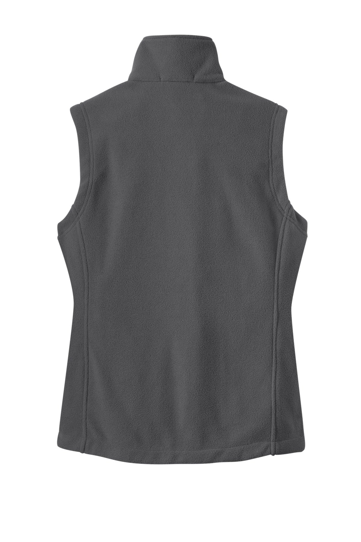 Rear View of Iron Grey Port Authority Women's Value Fleece Vest. L219