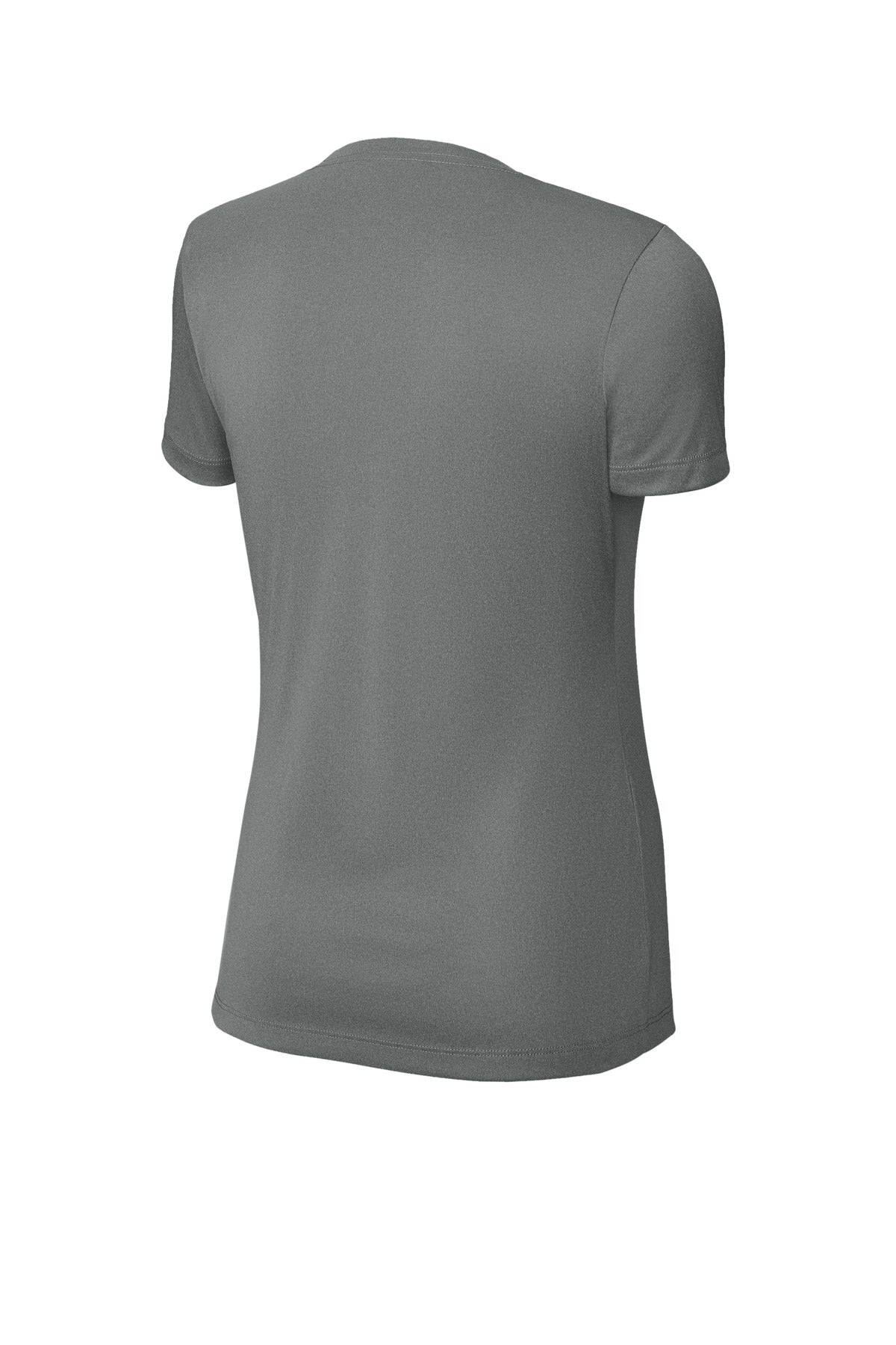 Rear View of IronGreyHt Sport-Tek Women's PosiCharge Competitor Tee. LST350