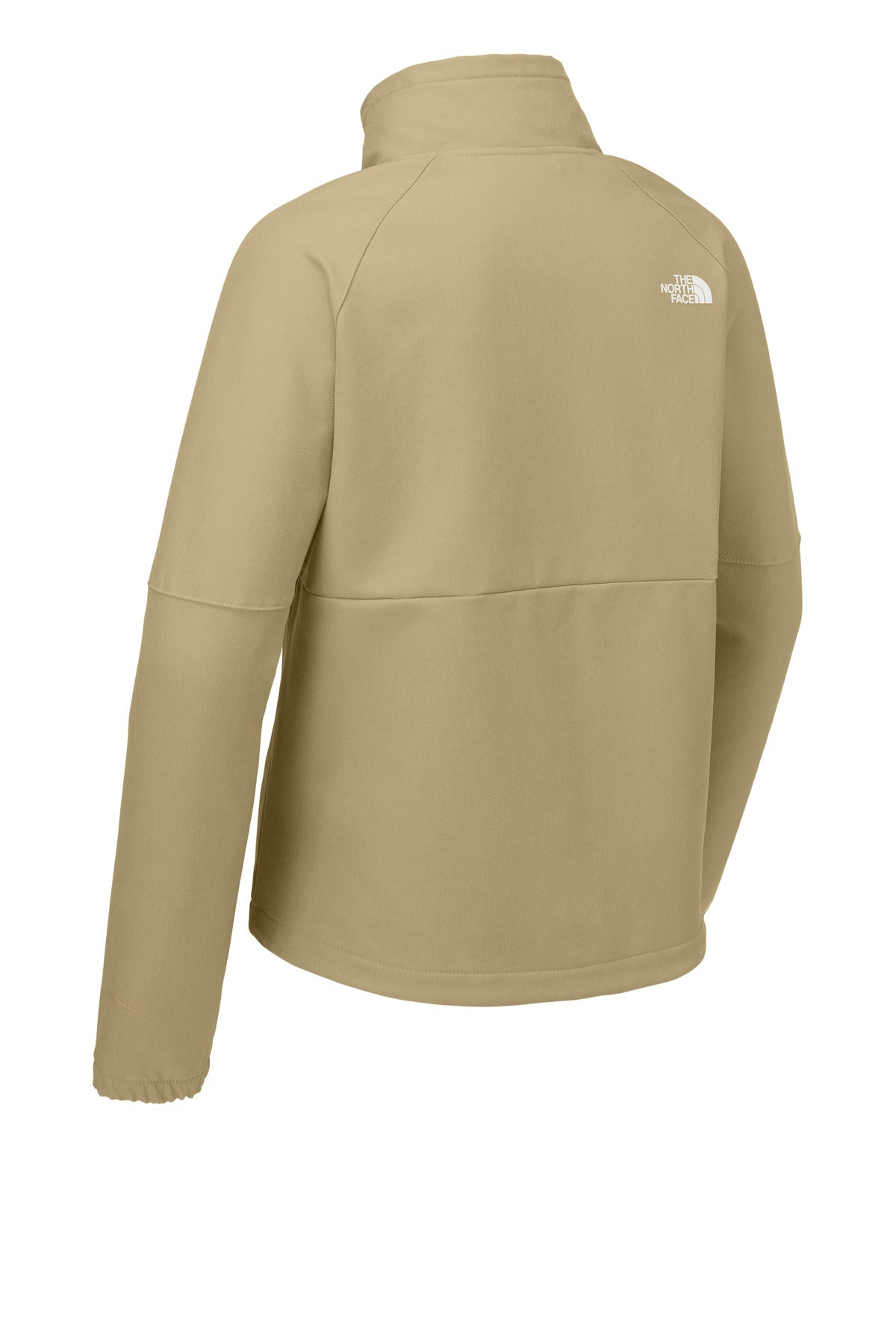 Rear View of KhkStnDkHt The North Face Women's Barr Lake Soft Shell Jacket NF0A8C5C