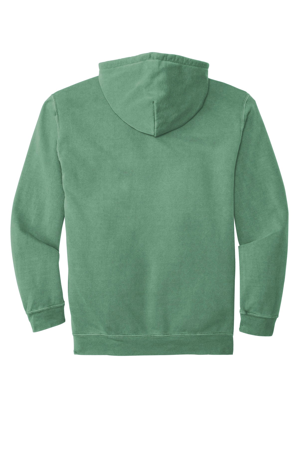 Rear View of Light Green COMFORT COLORS Ring Spun Hooded Sweatshirt. 1567