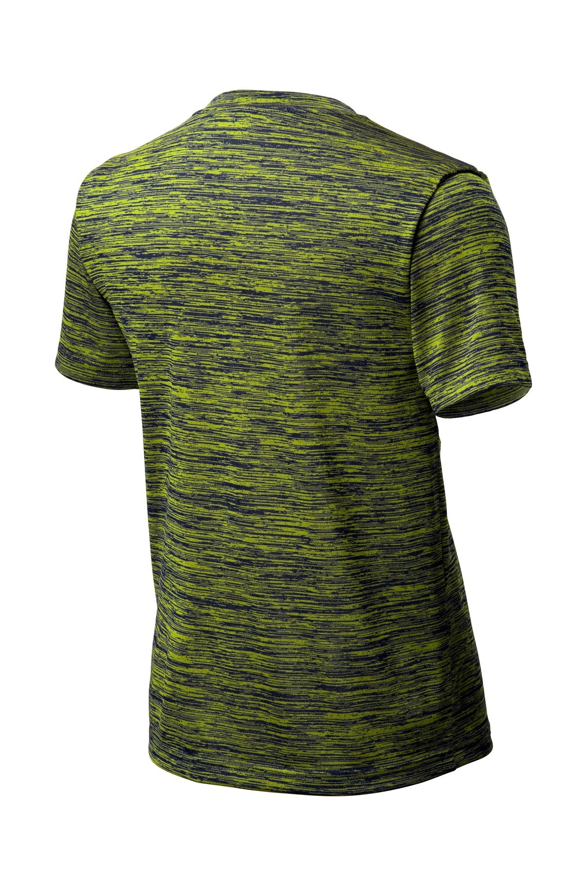 Rear View of Lime Sh-T Ny E Sport-Tek Youth PosiCharge Electric Heather Tee. YST390