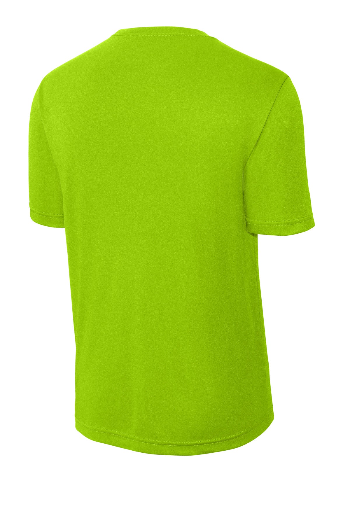 Rear View of Lime Shock Sport-Tek Tall PosiCharge Competitor Tee. TST350