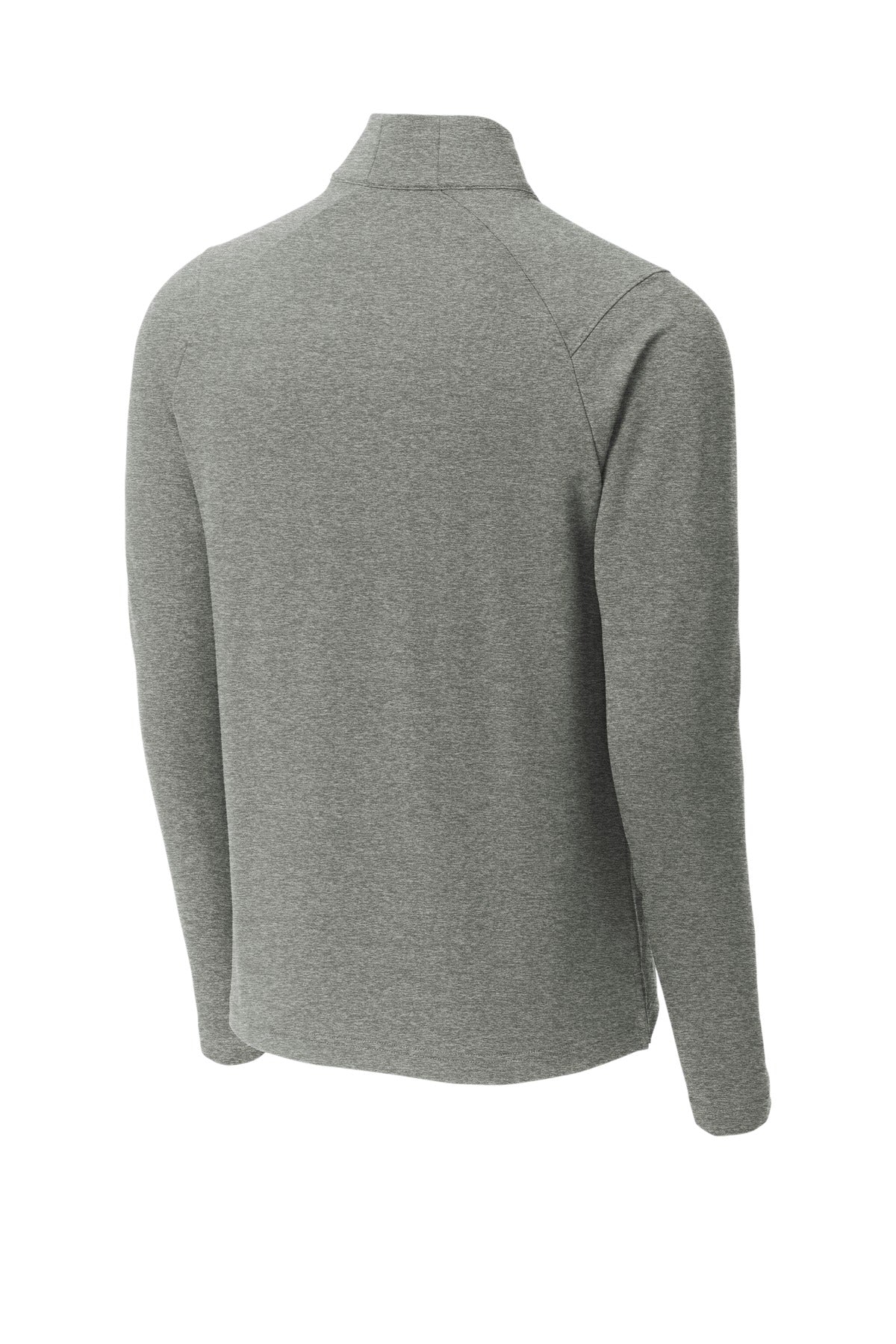 Rear View of LtGreyHt Sport-Tek Sport-Wick Flex Fleece 1/4-Zip. ST561