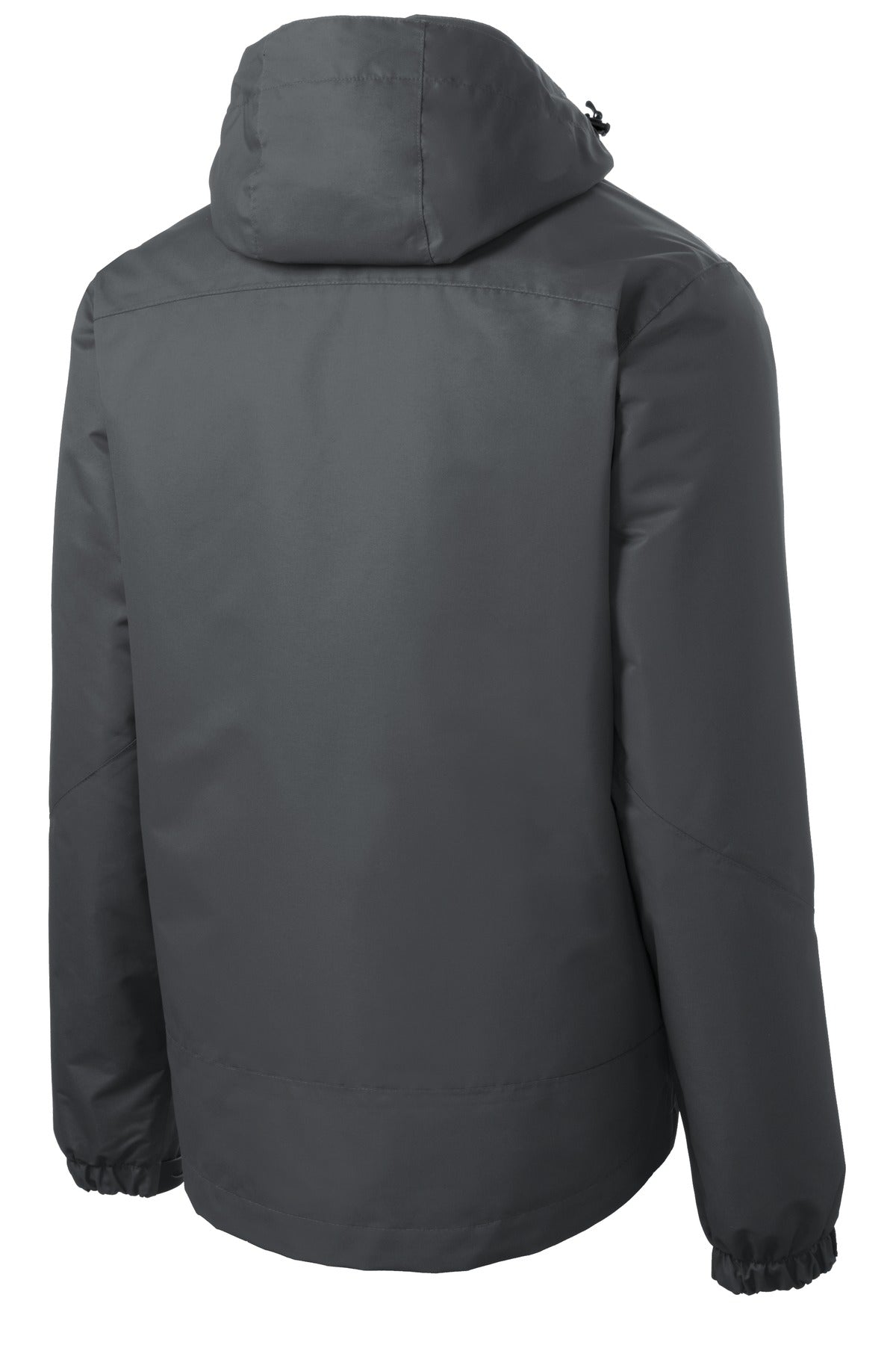 Rear View of Magnet/Orange Port Authority Vortex Waterproof 3-in-1 Jacket. J332