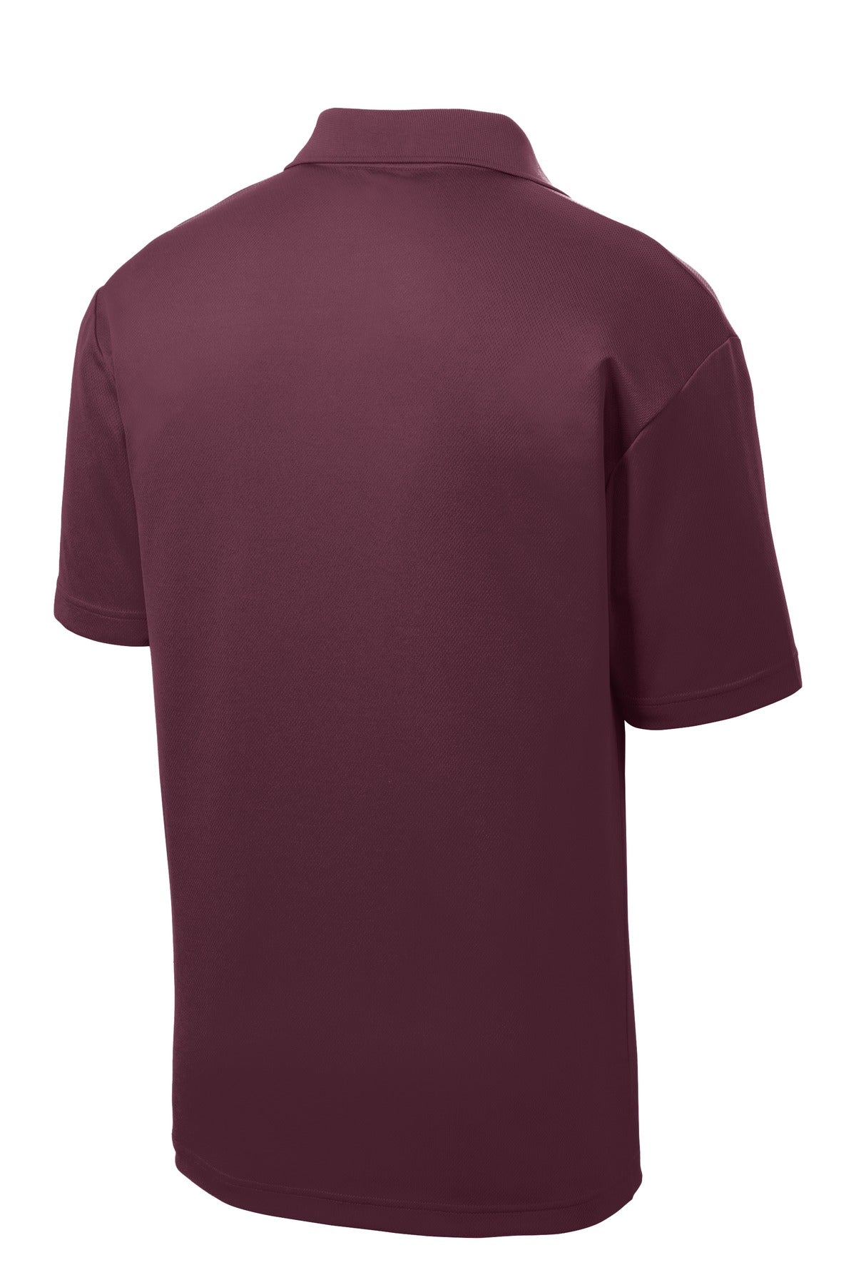 Rear View of Maroon Sport-Tek Youth PosiCharge RacerMesh Polo. YST640