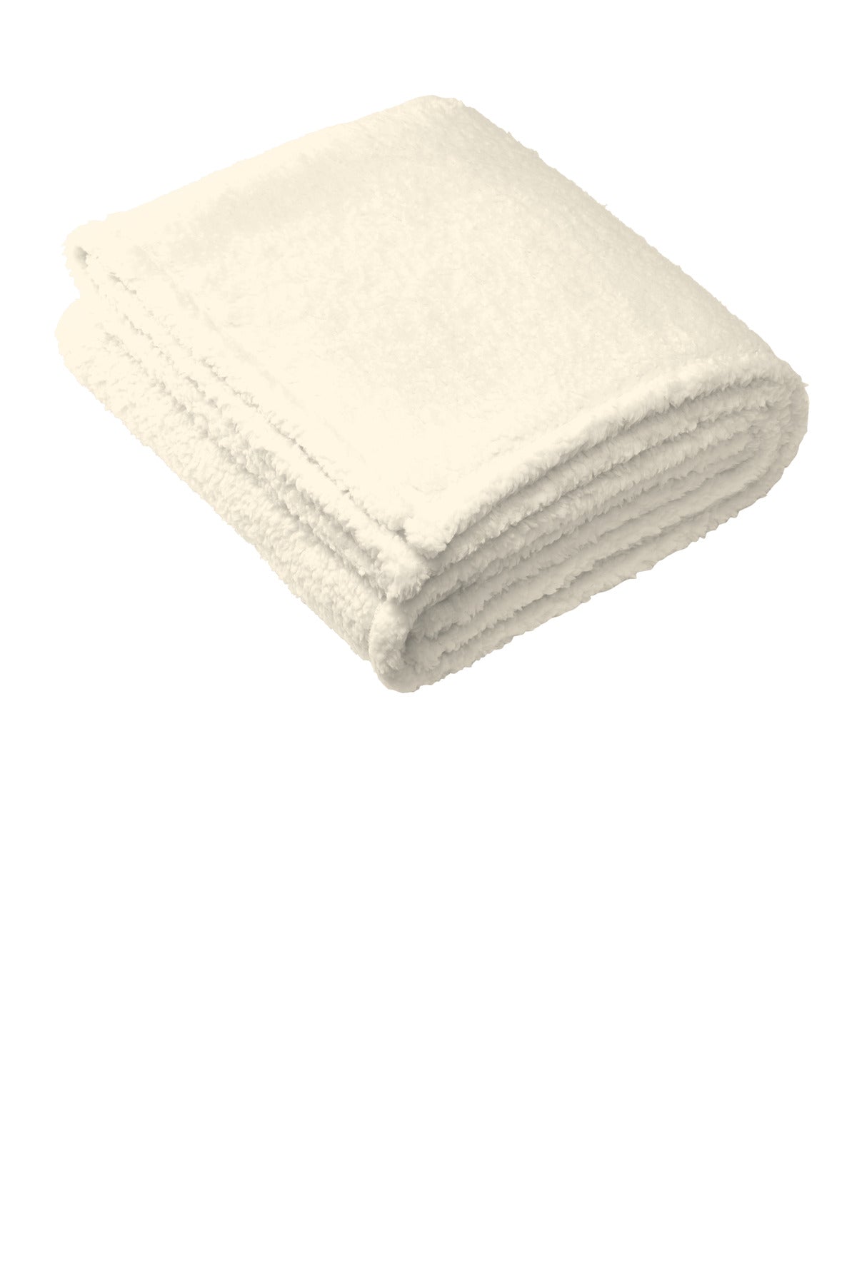 Rear View of Marshmallow Port Authority Cozy Blanket. BP36