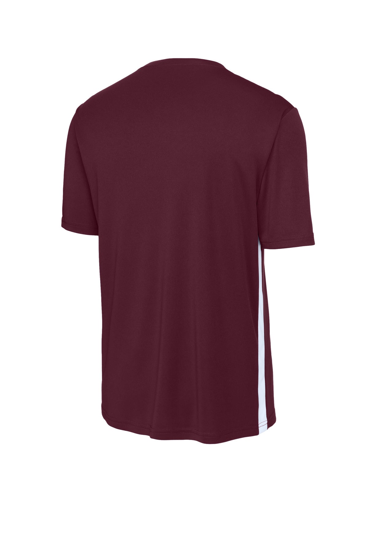 Rear View of Mar/White Sport-Tek Competitor United V-Neck ST101