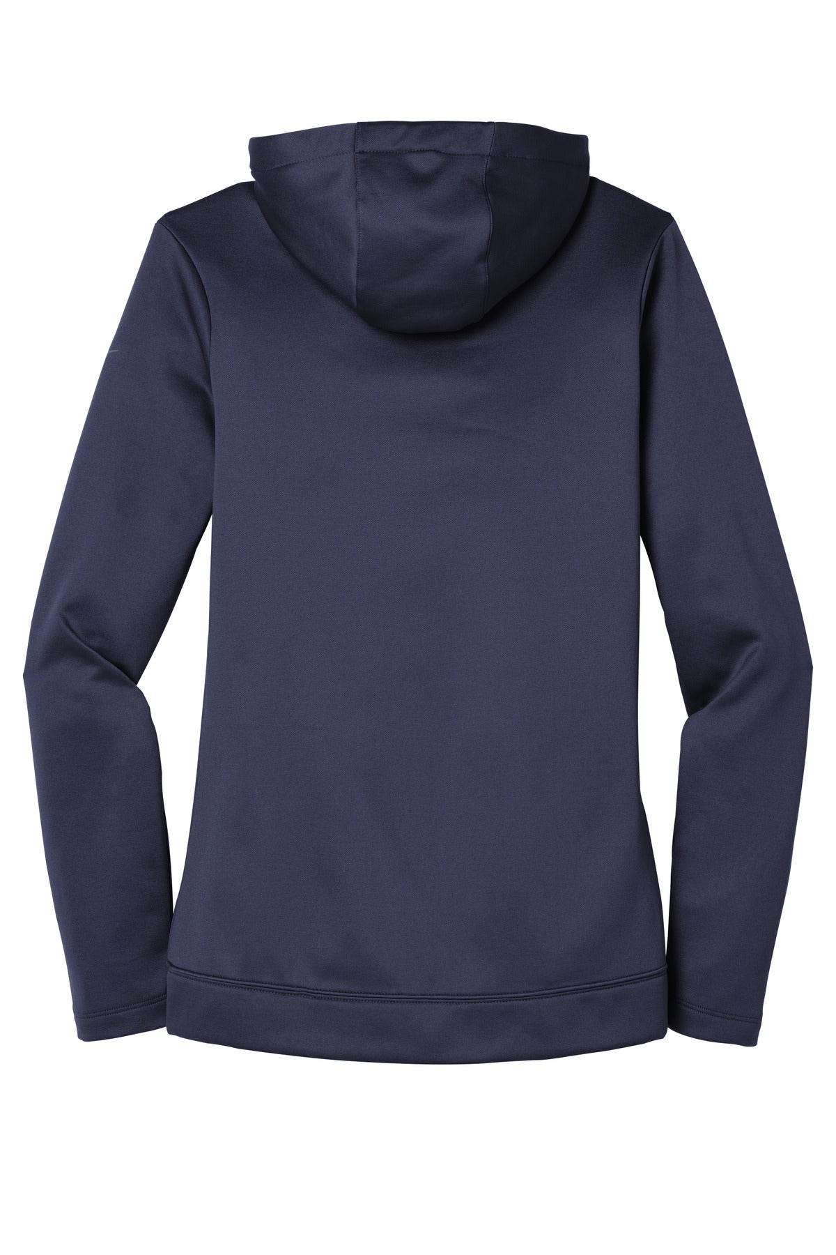 Rear View of Midnight Navy Nike Women's Therma-FIT Full-Zip Fleece Hoodie. NKAH6264