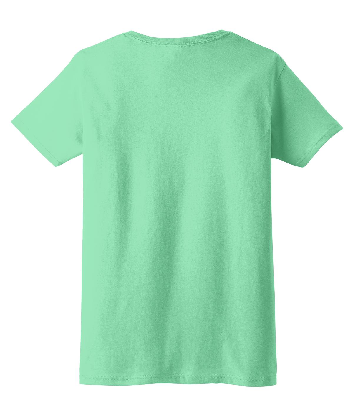 Rear View of Mint Green Gildan Women's Ultra Cotton 100% US Cotton T-Shirt. 2000L