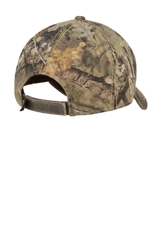 Rear View of Msy Oak BUCtry Port Authority Pigment Print Camouflage Cap. C819