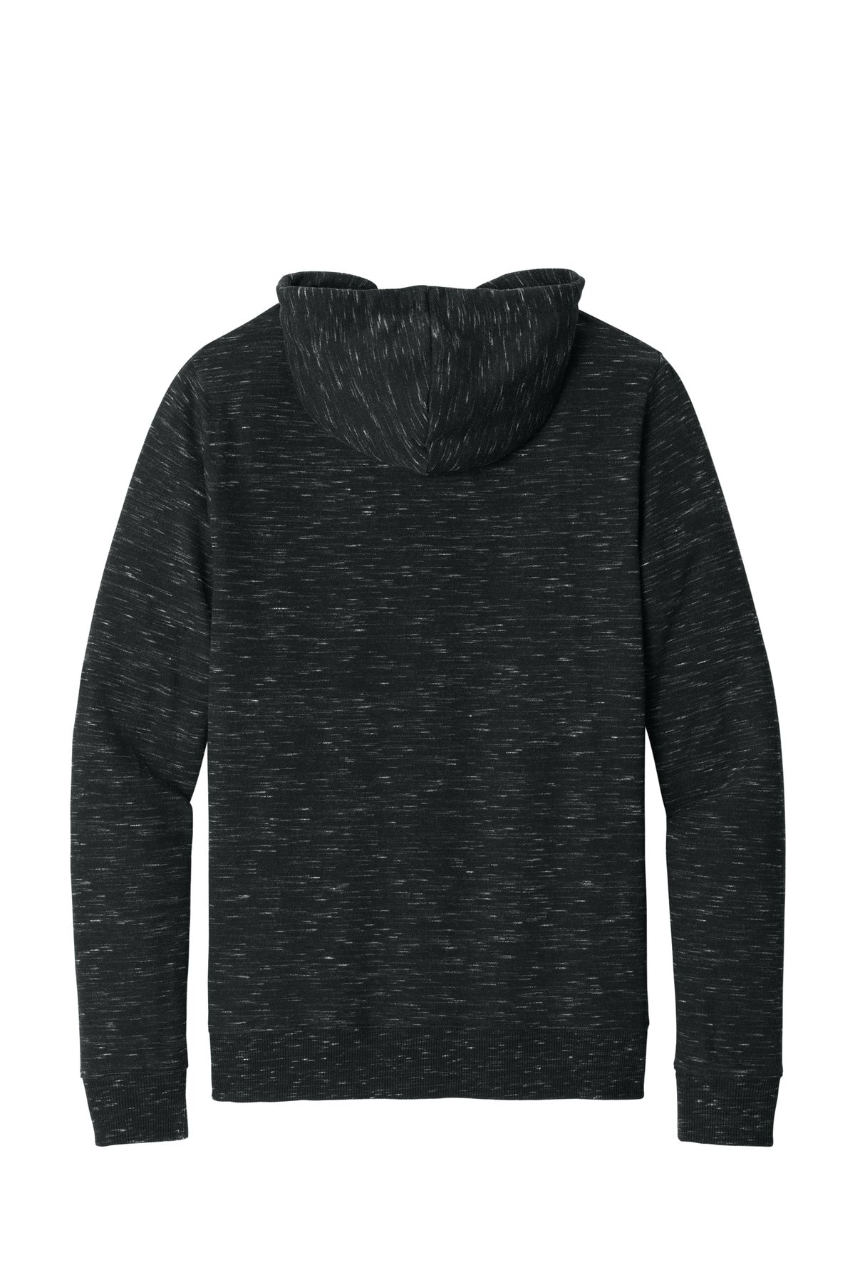 Rear View of MtrBkSpcDy tentree Space Dye Fleece Full-Zip Hoodie TTCM4414