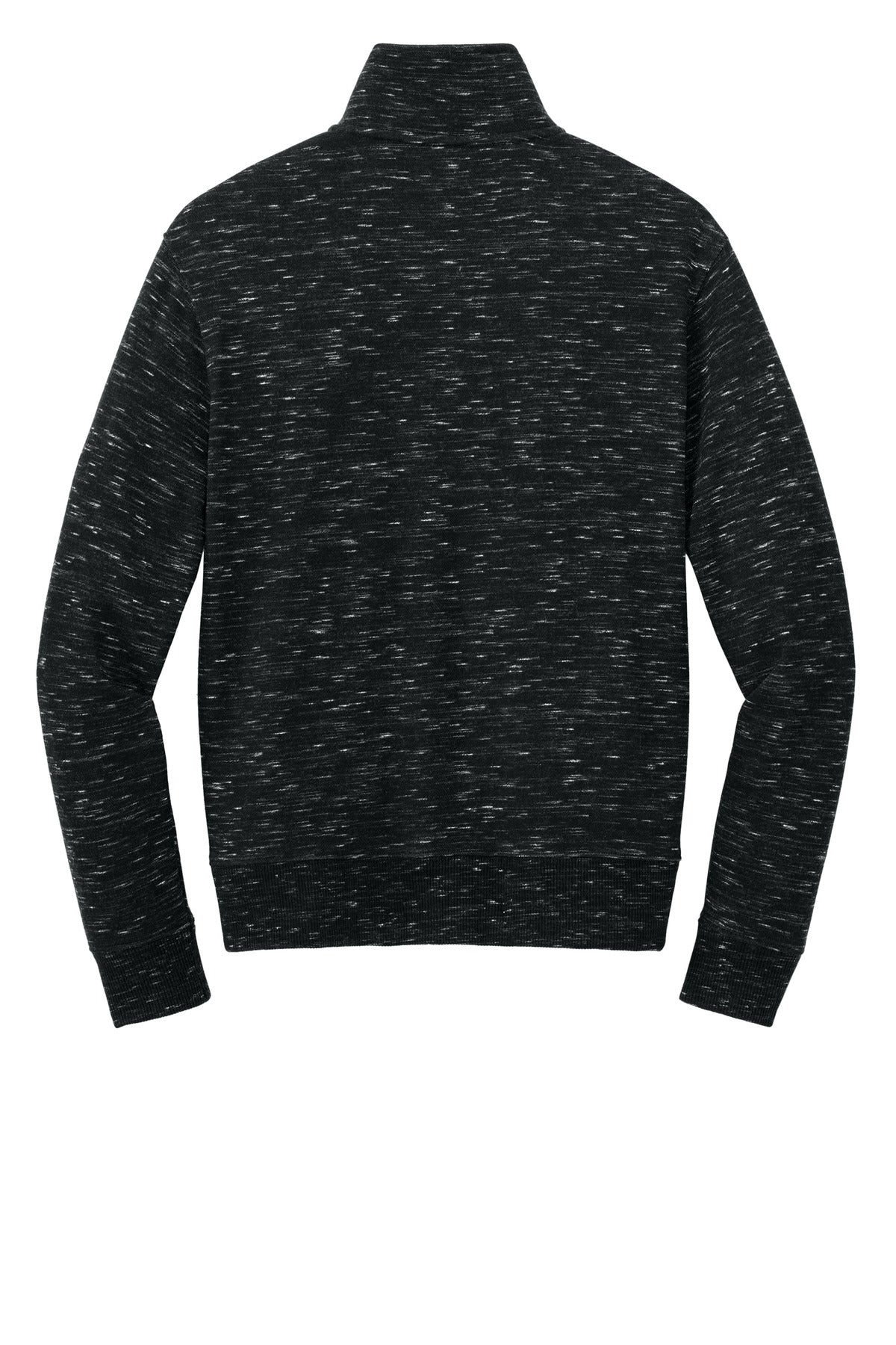 Rear View of MtrBkSpcDy tentree Women's Space Dye Fleece 1/4-Zip TTCW6108