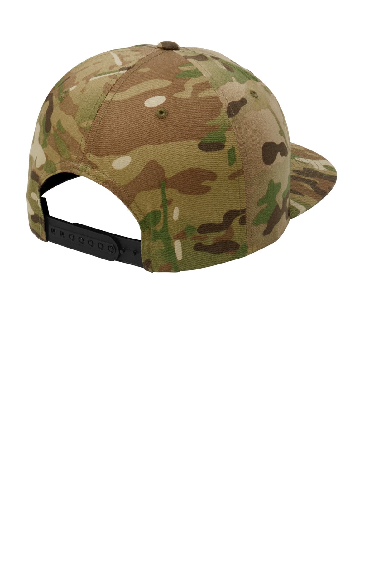 Rear View of Multicam Sport-Tek YP Classics Flat Bill Snapback Cap. STC19