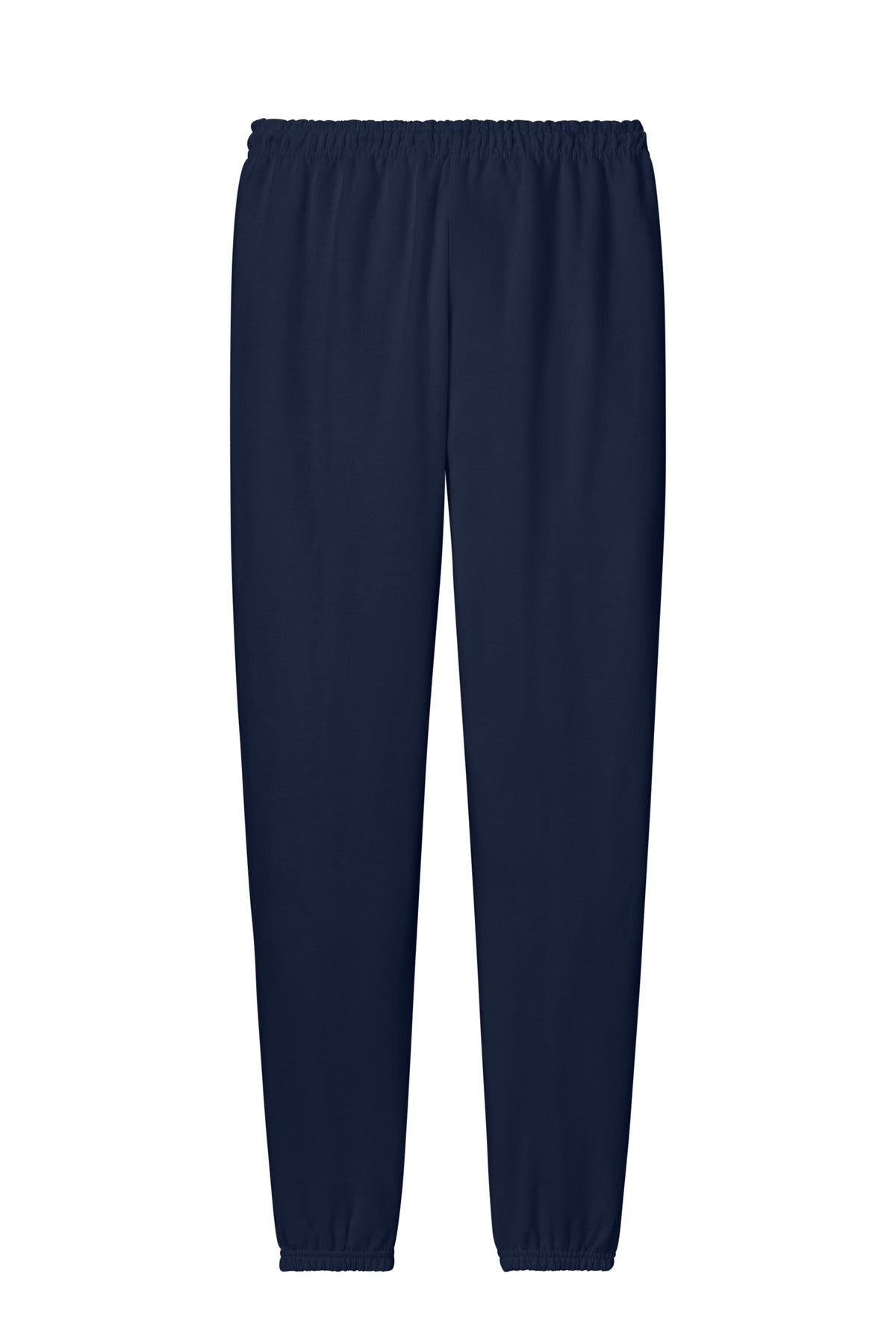 Rear View of Navy Gildan Heavy Blend Sweatpant. 18200
