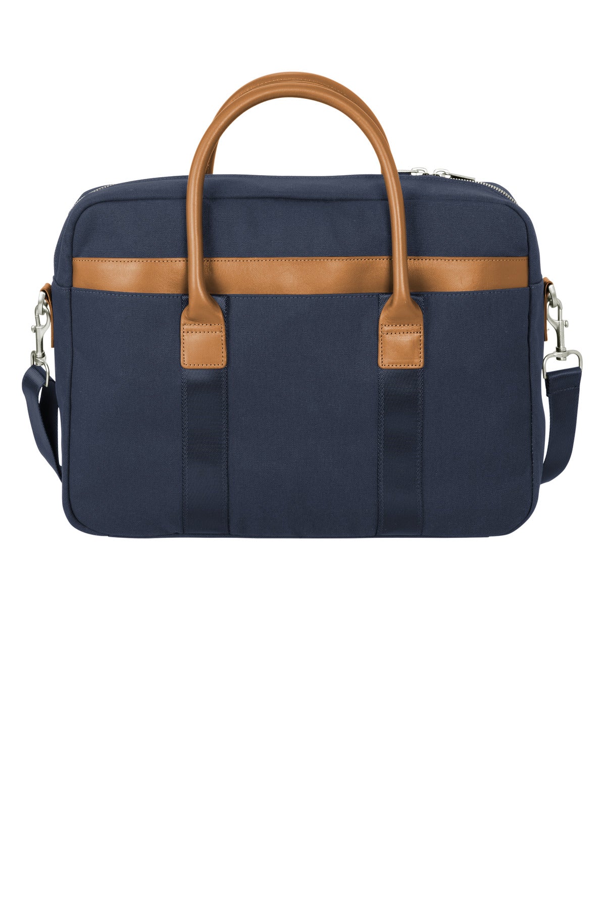 Rear View of NavyBlazer Brooks Brothers Wells Briefcase BB18830