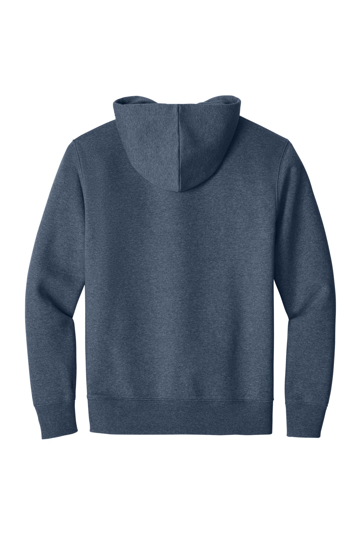 Rear View of NavyHthr District V.I.T. Super Heavyweight Fleece Hoodie DT6600