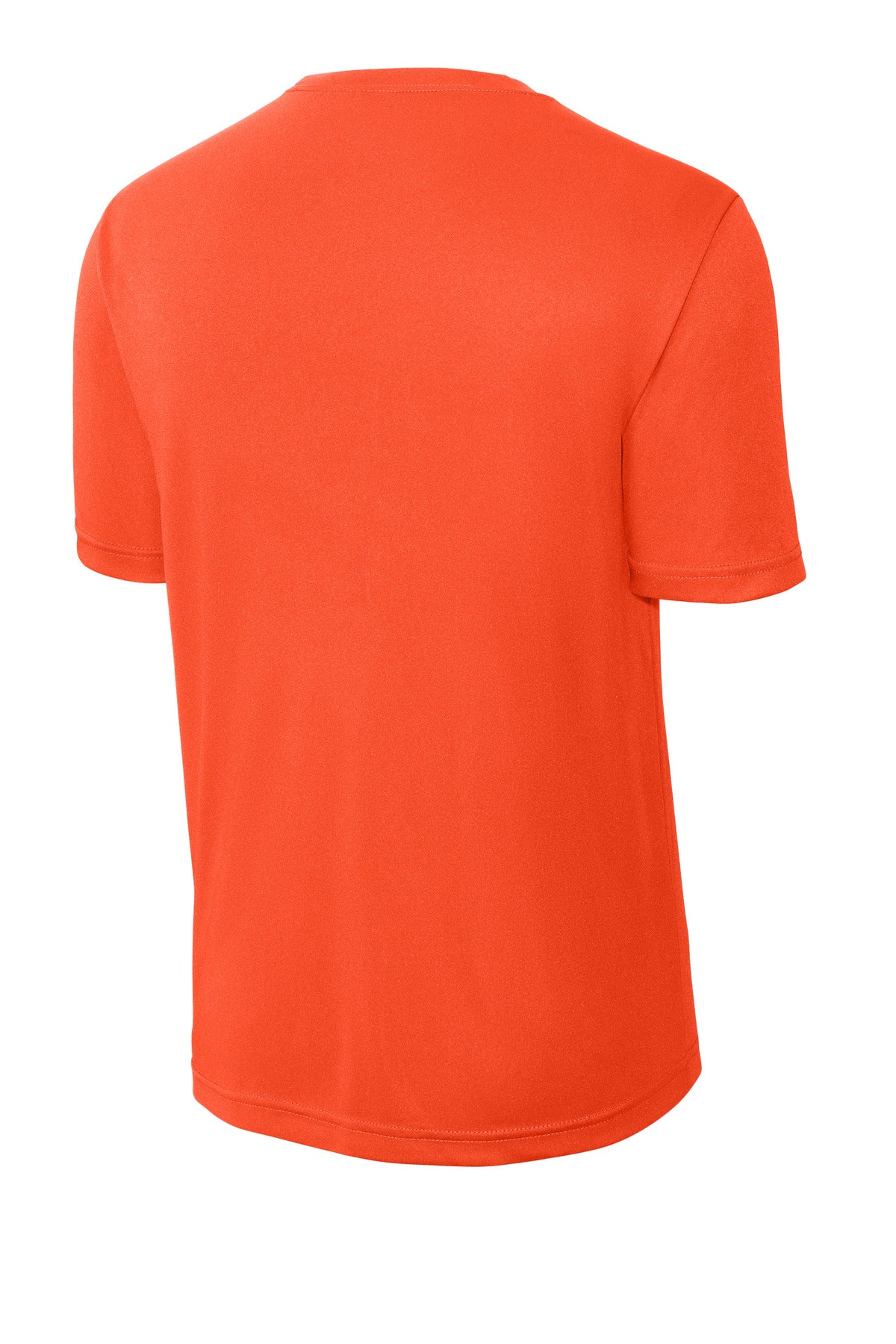 Rear View of Neon Orange Sport-Tek Tall PosiCharge Competitor Tee. TST350