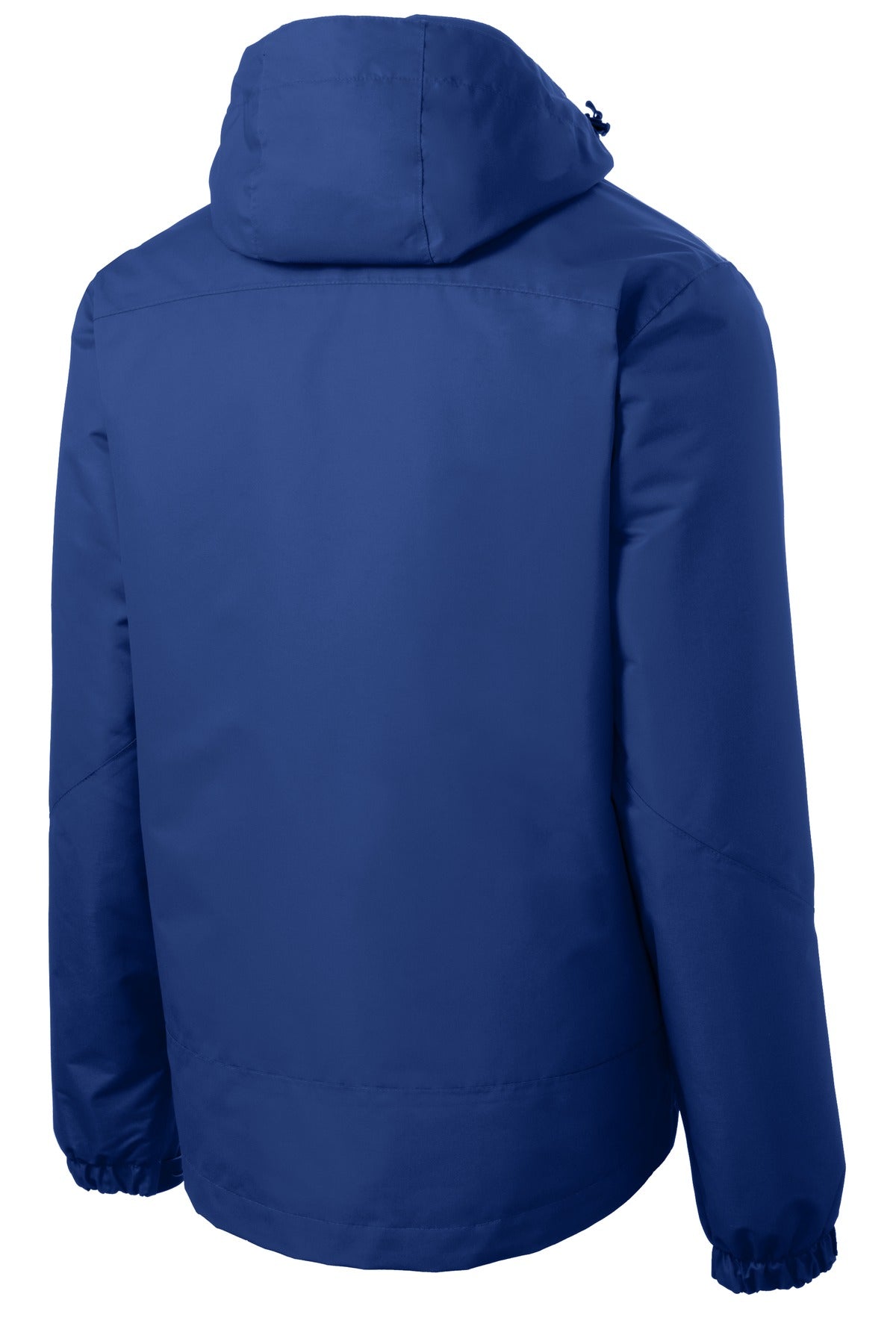 Rear View of Nt Sky Blue/Bk Port Authority Vortex Waterproof 3-in-1 Jacket. J332
