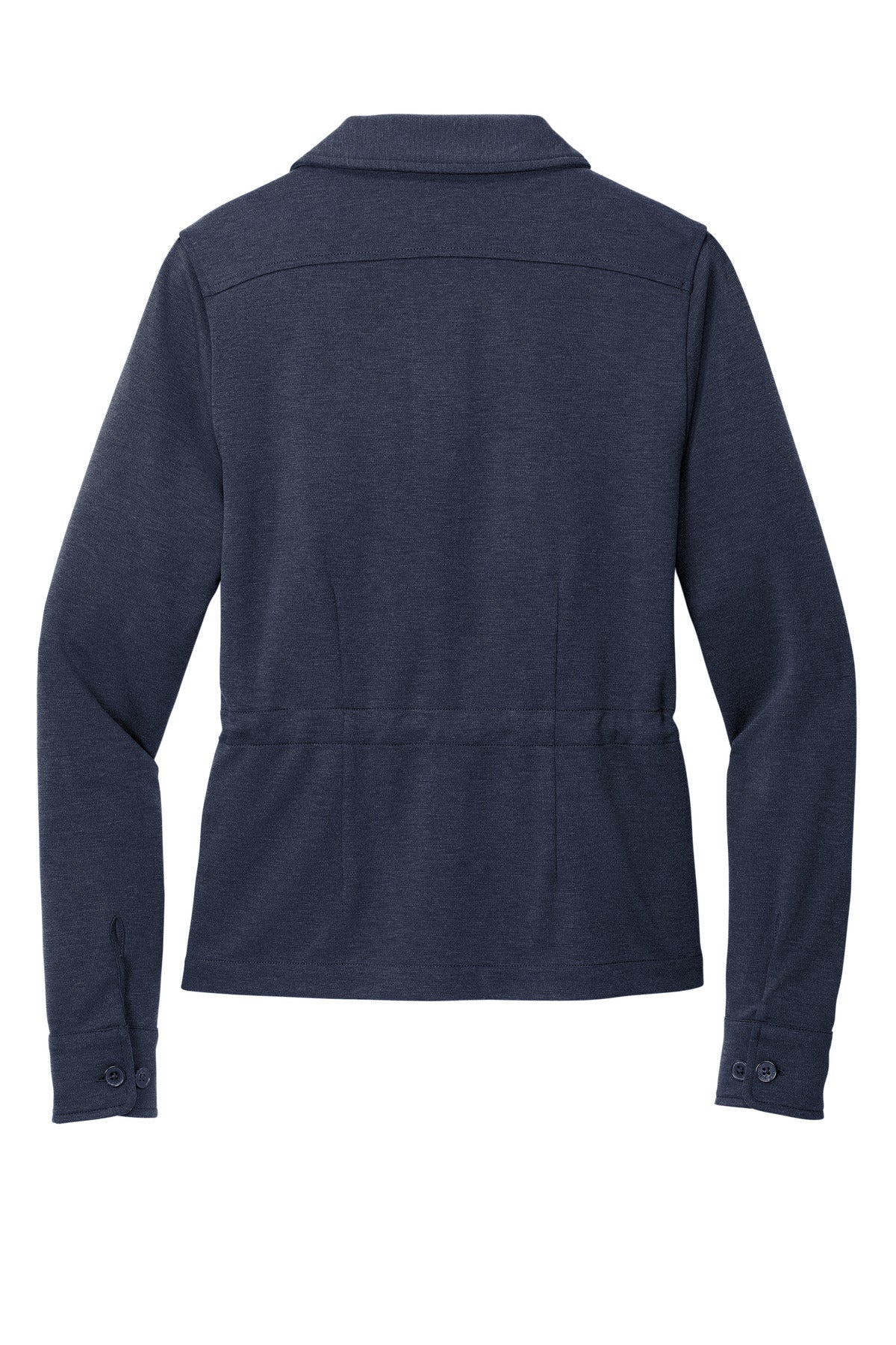 Rear View of NvBlazerHt Brooks Brothers Women's Mid-Layer Stretch Button Jacket BB18205