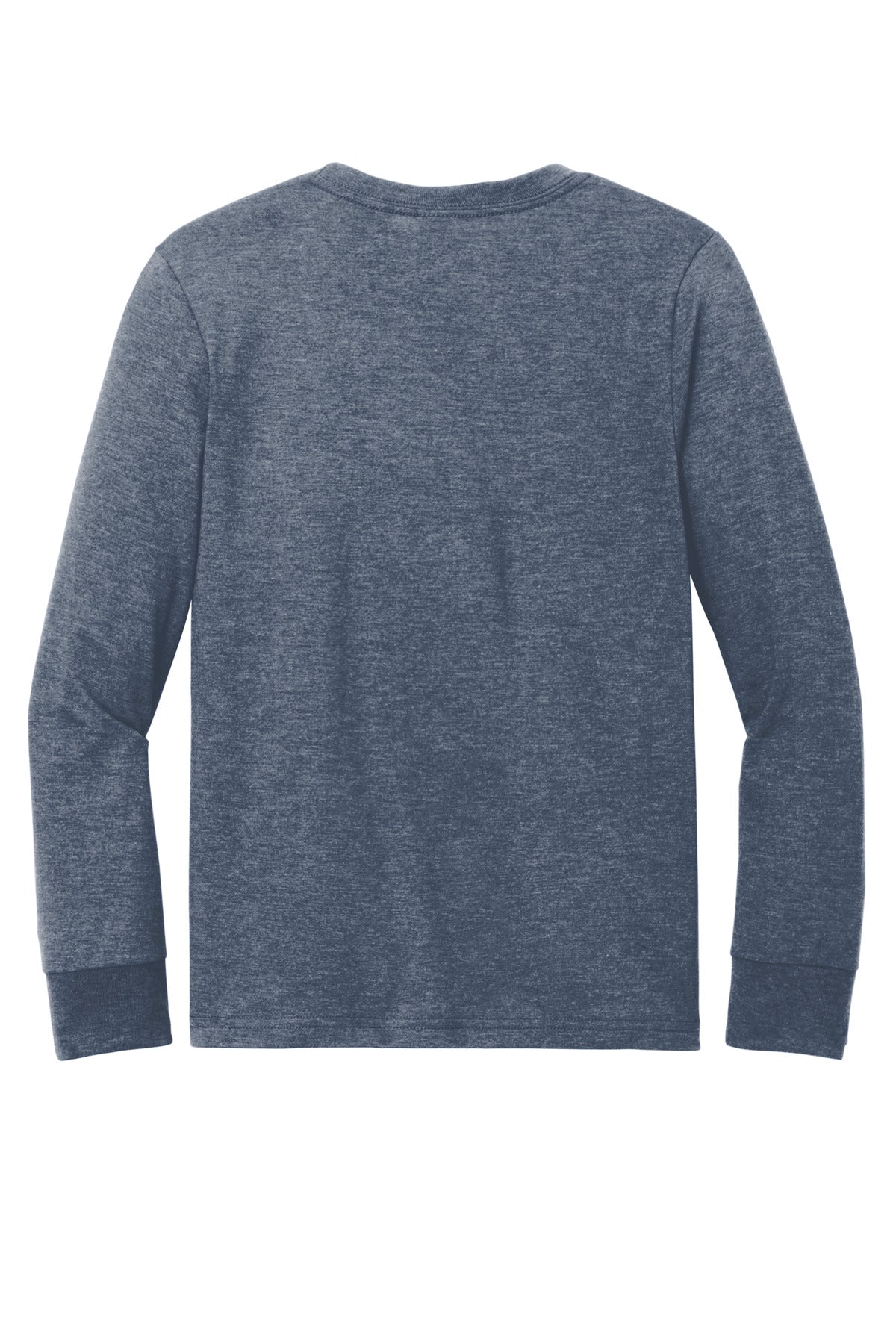 Rear View of NvyFrost District Youth Perfect Tri Long Sleeve Tee DT132Y