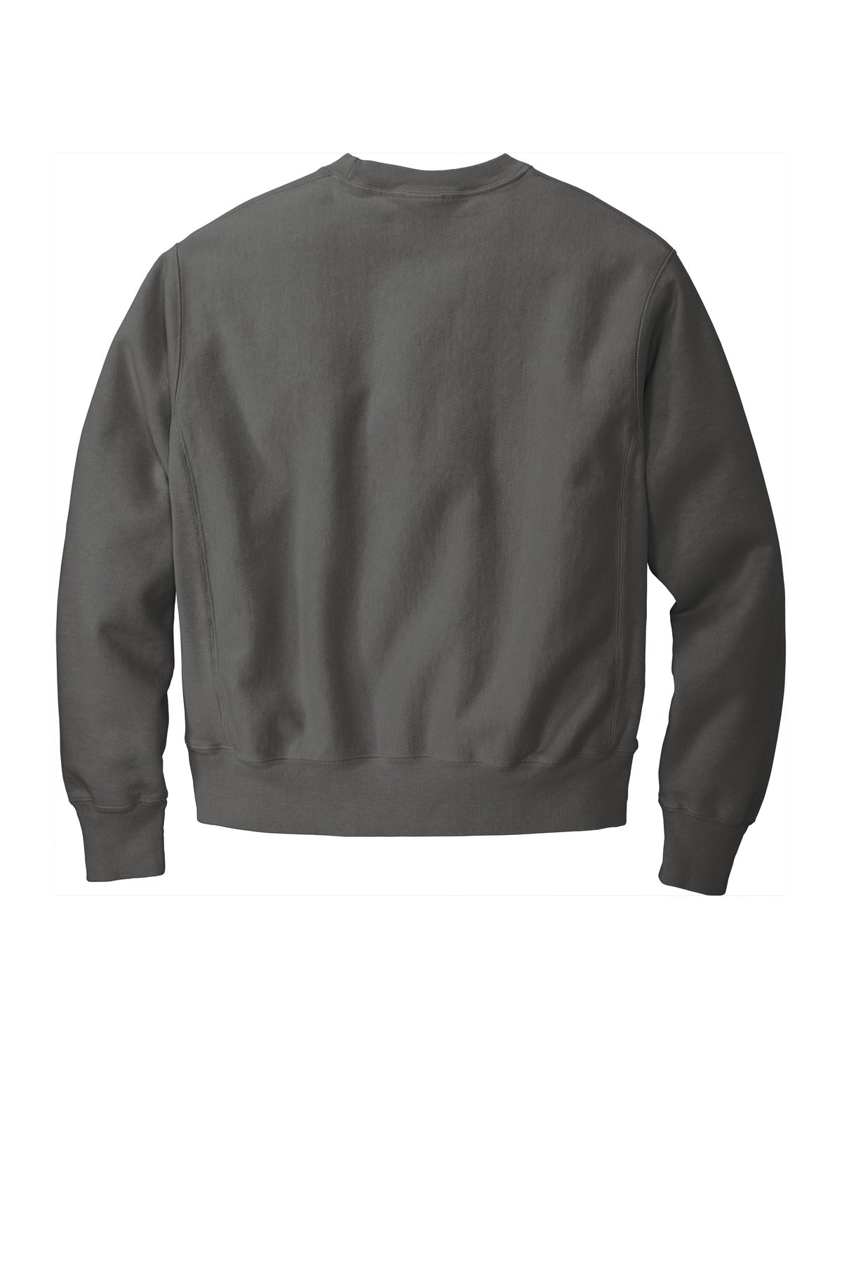 Rear View of NwRailroad Champion Reverse Weave Garment-Dyed Crewneck Sweatshirt. GDS149