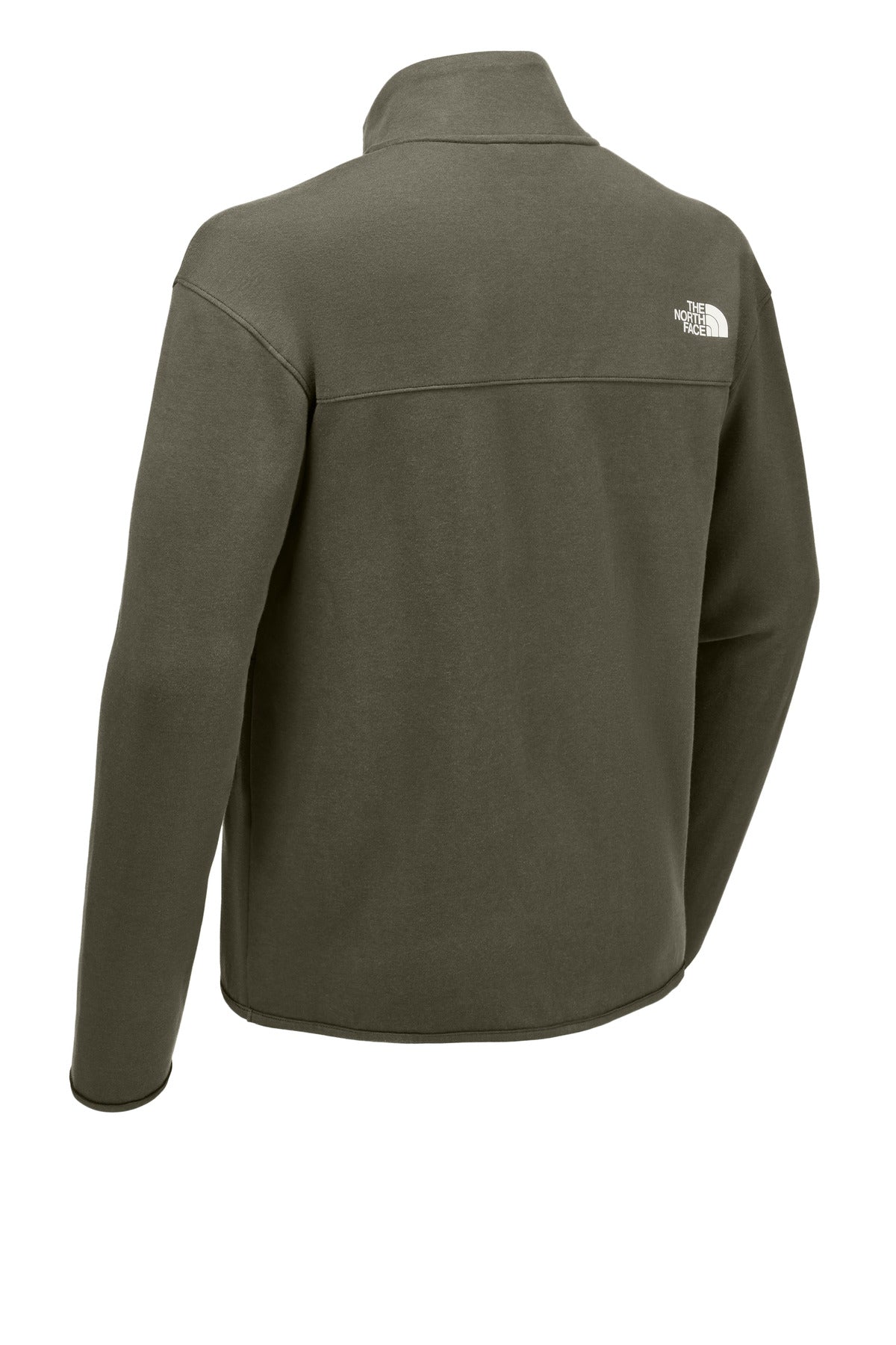 Rear View of NwTaupeGn The North Face Double-Knit 1/2-Zip Fleece NF0A8C5G