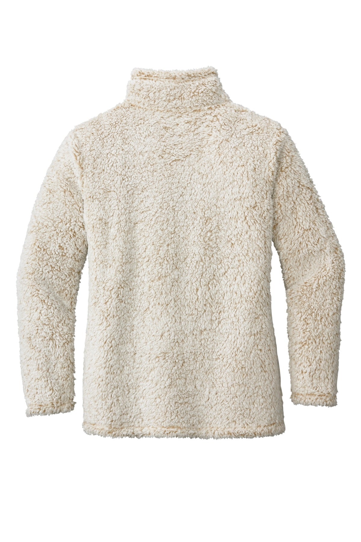 Rear View of Oatmeal Hthr Port Authority Women's Cozy 1/4-Zip Fleece L130