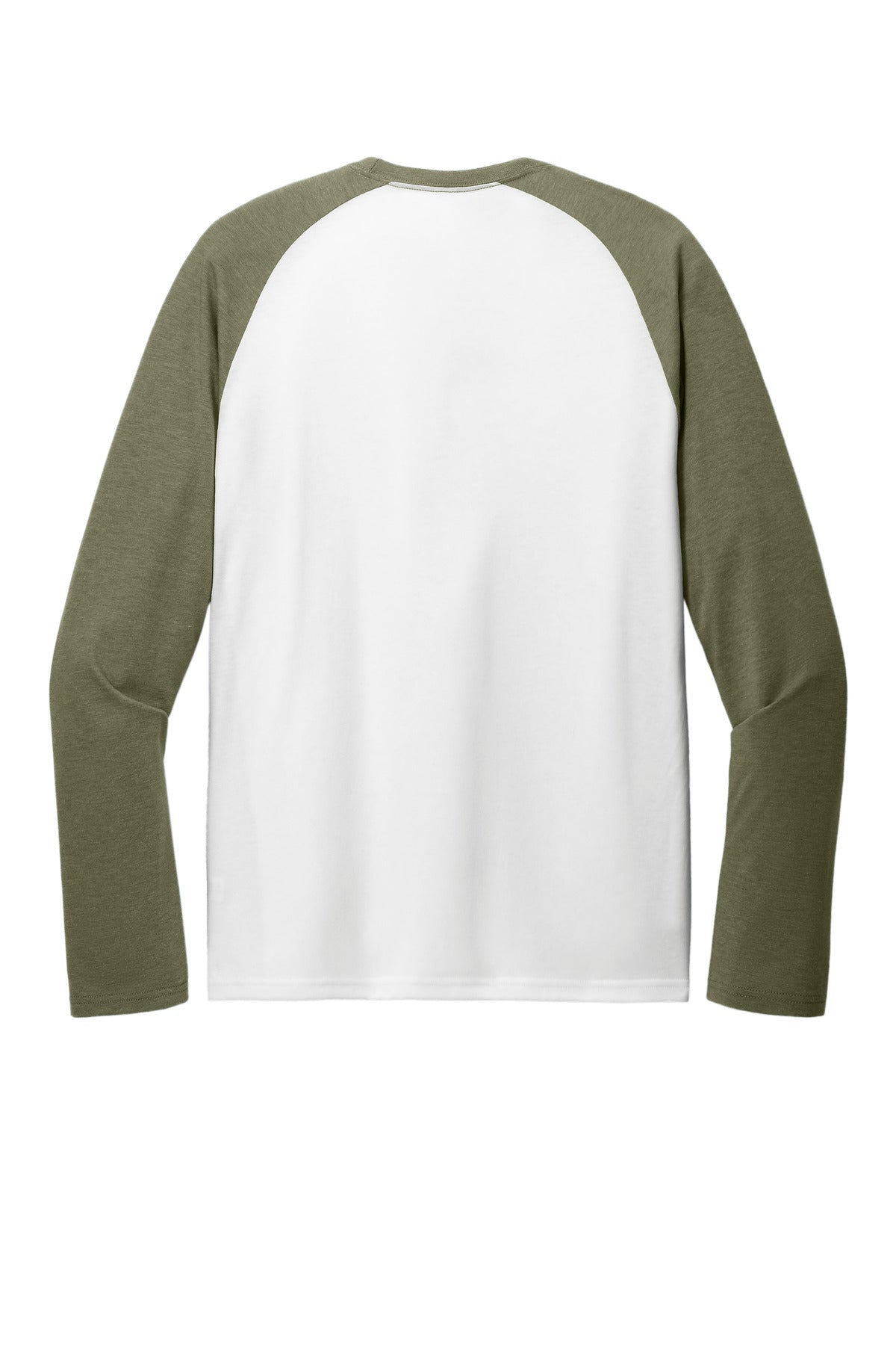 Rear View of OvUGn/BtW Allmade Unisex Tri-Blend Long Sleeve Colorblock Raglan AL6009
