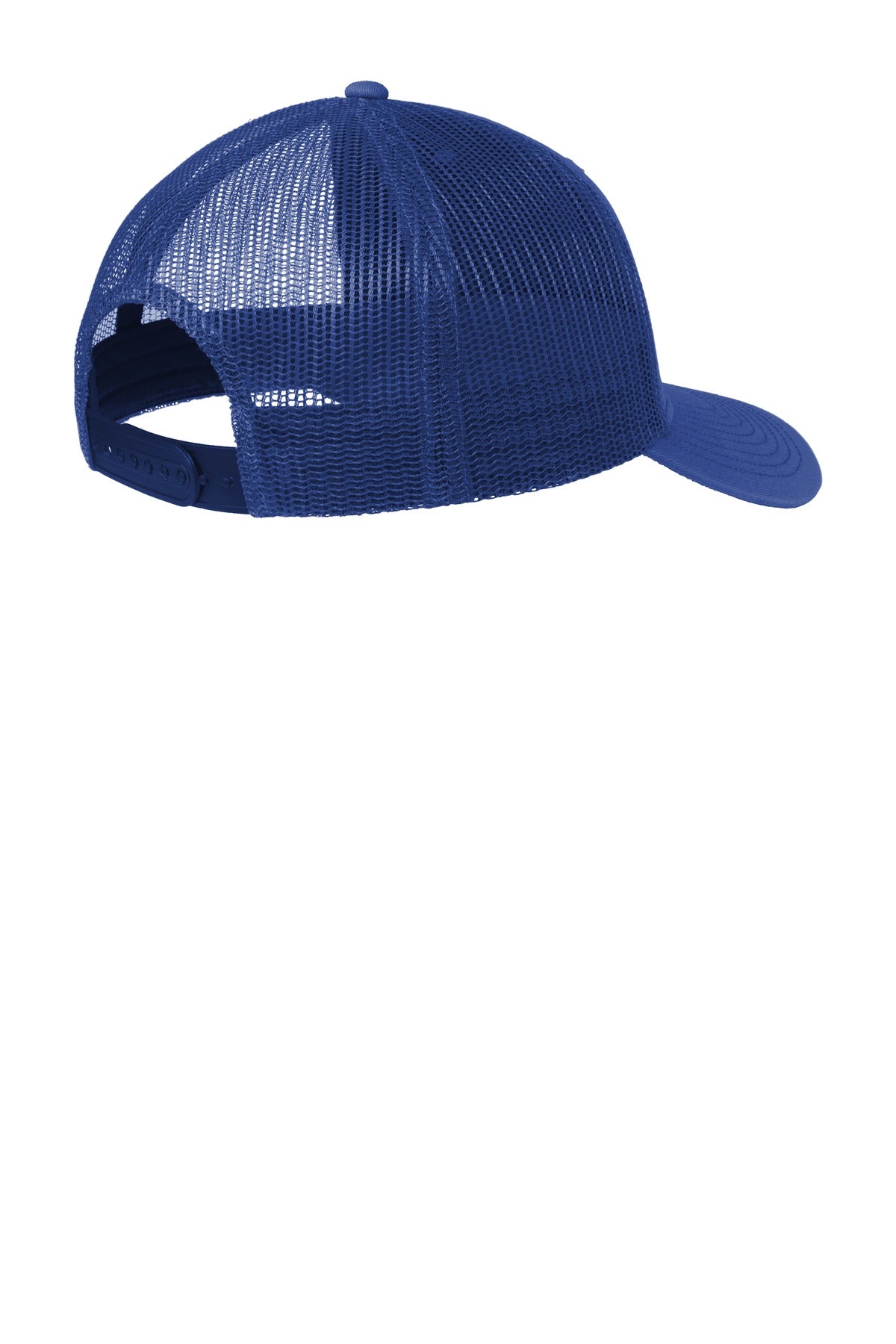 Rear View of Pat Bl Port Authority Snapback Trucker Cap. C112