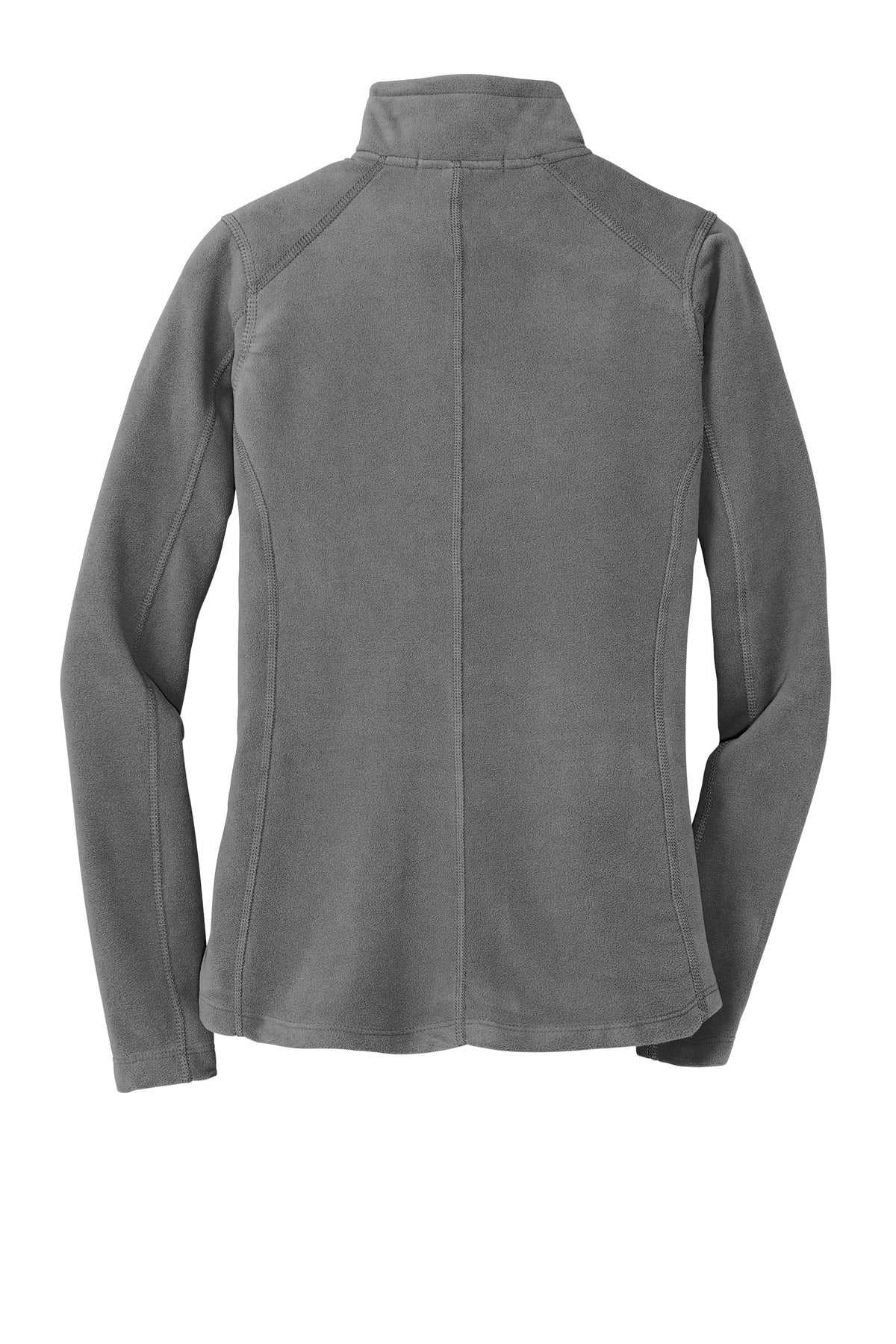 Rear View of Pearl Grey Port Authority Women's Microfleece Jacket. L223