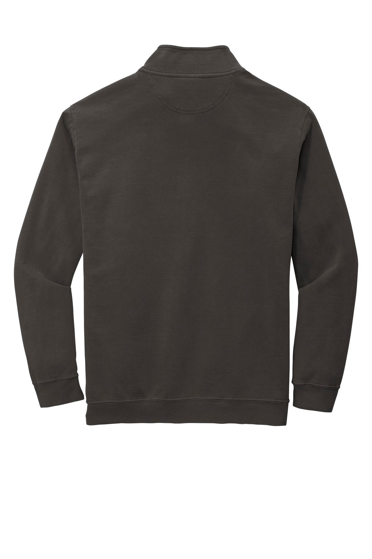Rear View of Pepper COMFORT COLORS Ring Spun 1/4-Zip Sweatshirt. 1580